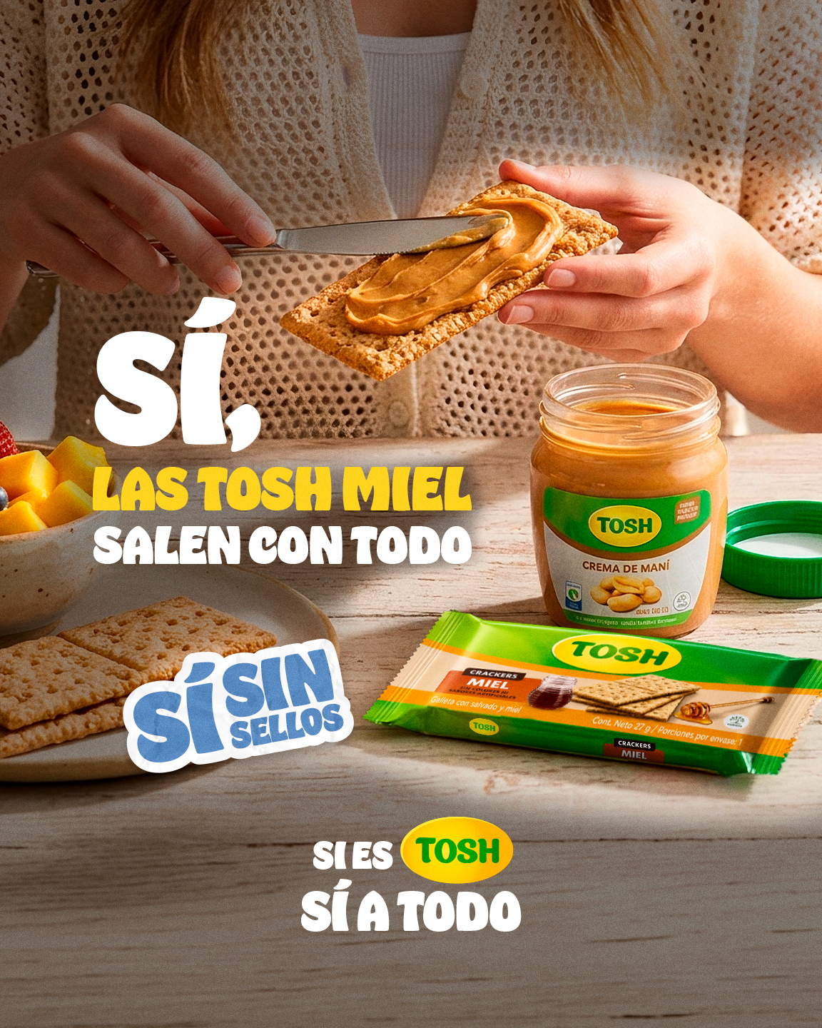 TOSH Facebook ad: Las galletas Tosh Miel tienen ingredientes naturales, no…