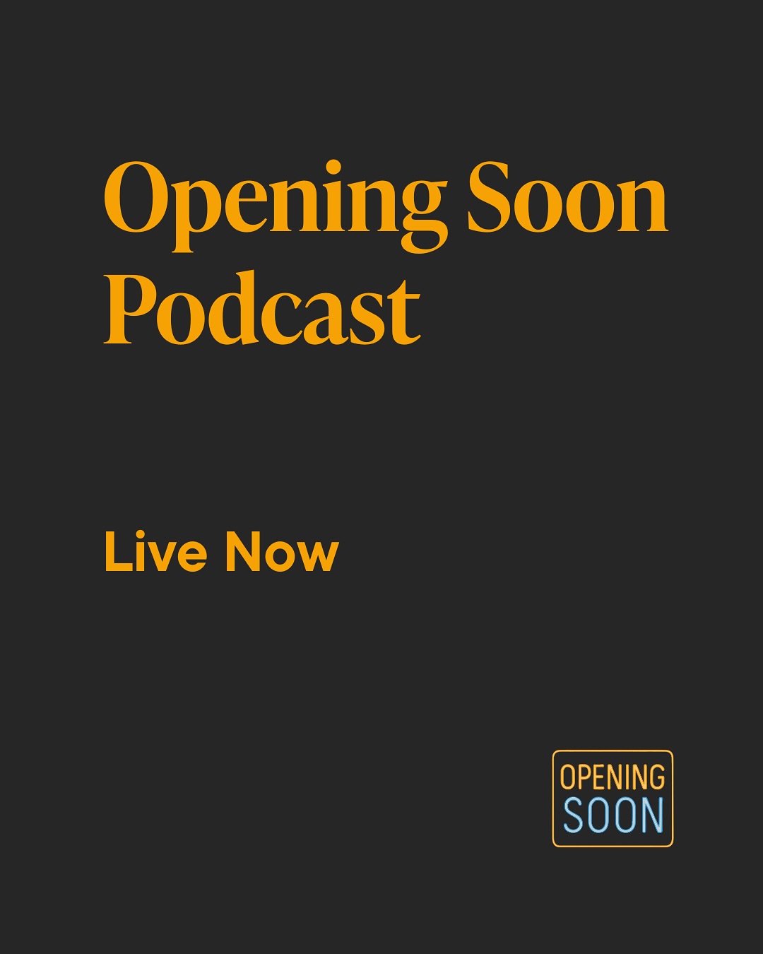 Opening Soon Podcast Facebook ad: 10 years ago, I started a podcast that…