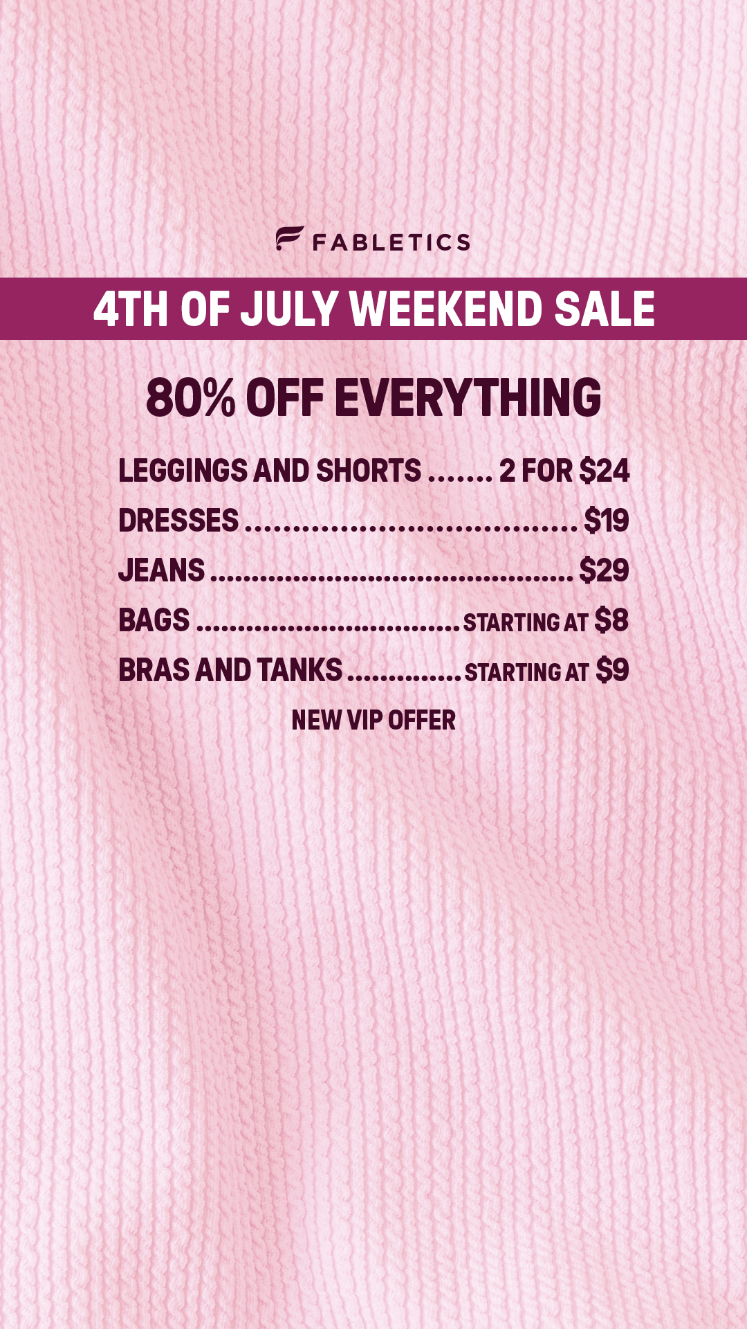 Fabletics Facebook ad