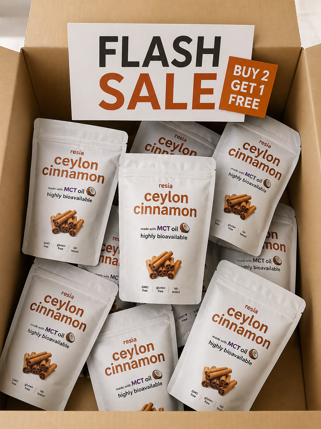 Resia Facebook ad: Buy 2 Get 1 Free