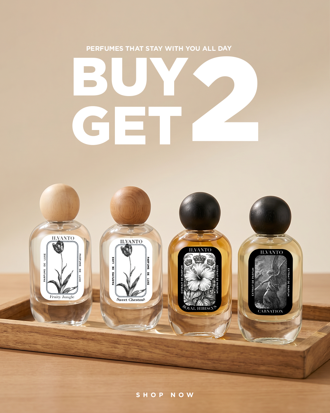 Il vanto Facebook ad: Buy 2 Perfumes, Get 2 FREE