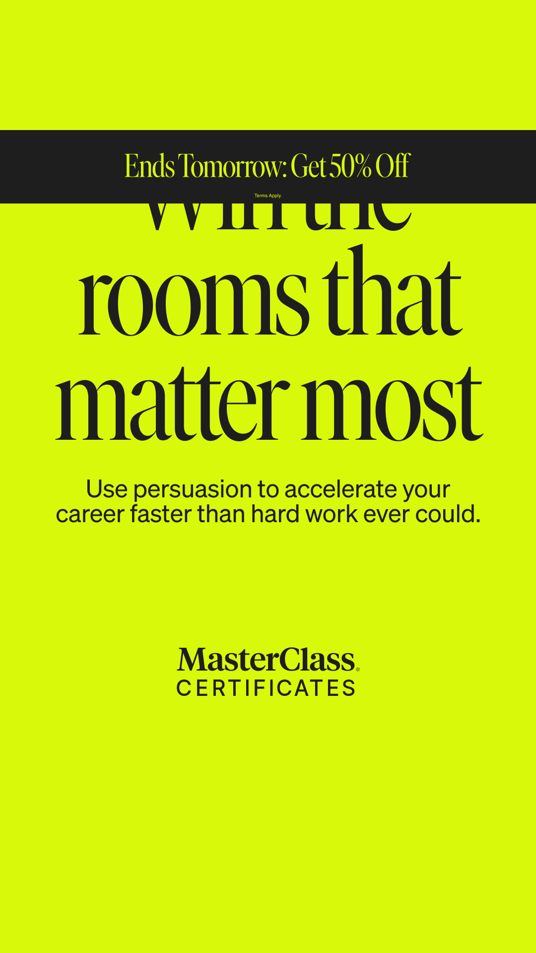 MasterClass Facebook ad
