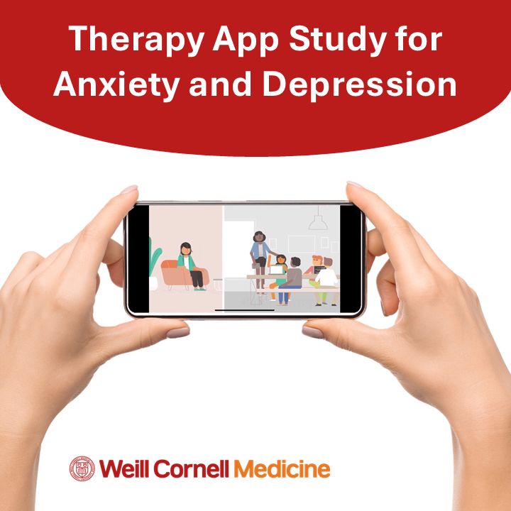 WCMC JCTO Facebook ad: Weill Cornell Medicine Psychiatry App Trial