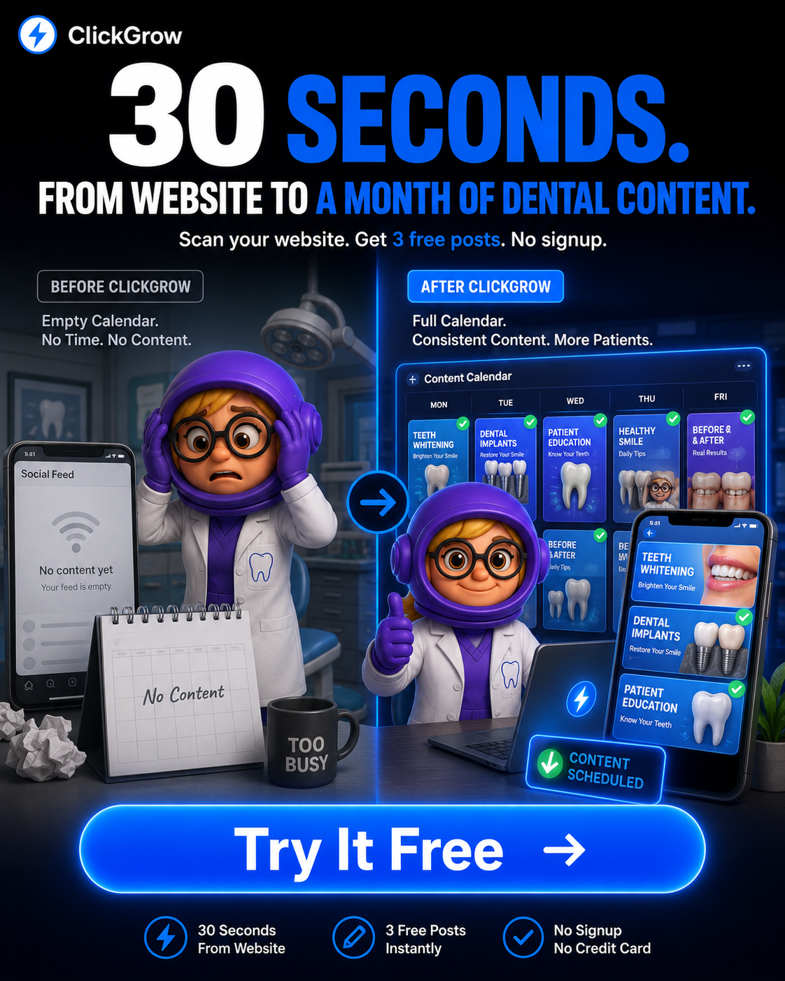 ClickGrow AI Facebook ad