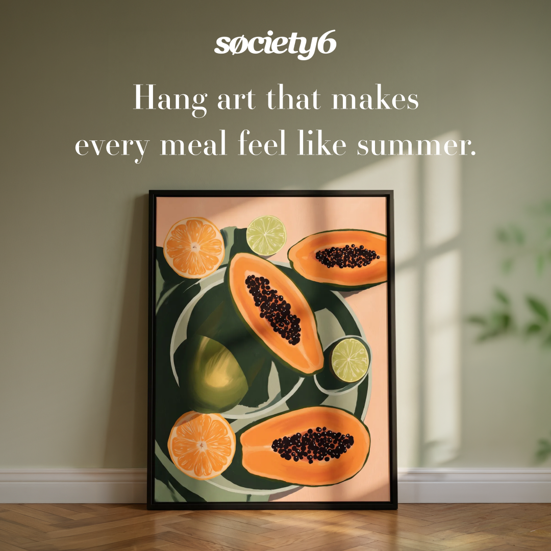 Society6 Facebook ad: The Poster Your Kitchen's Been Waiting For