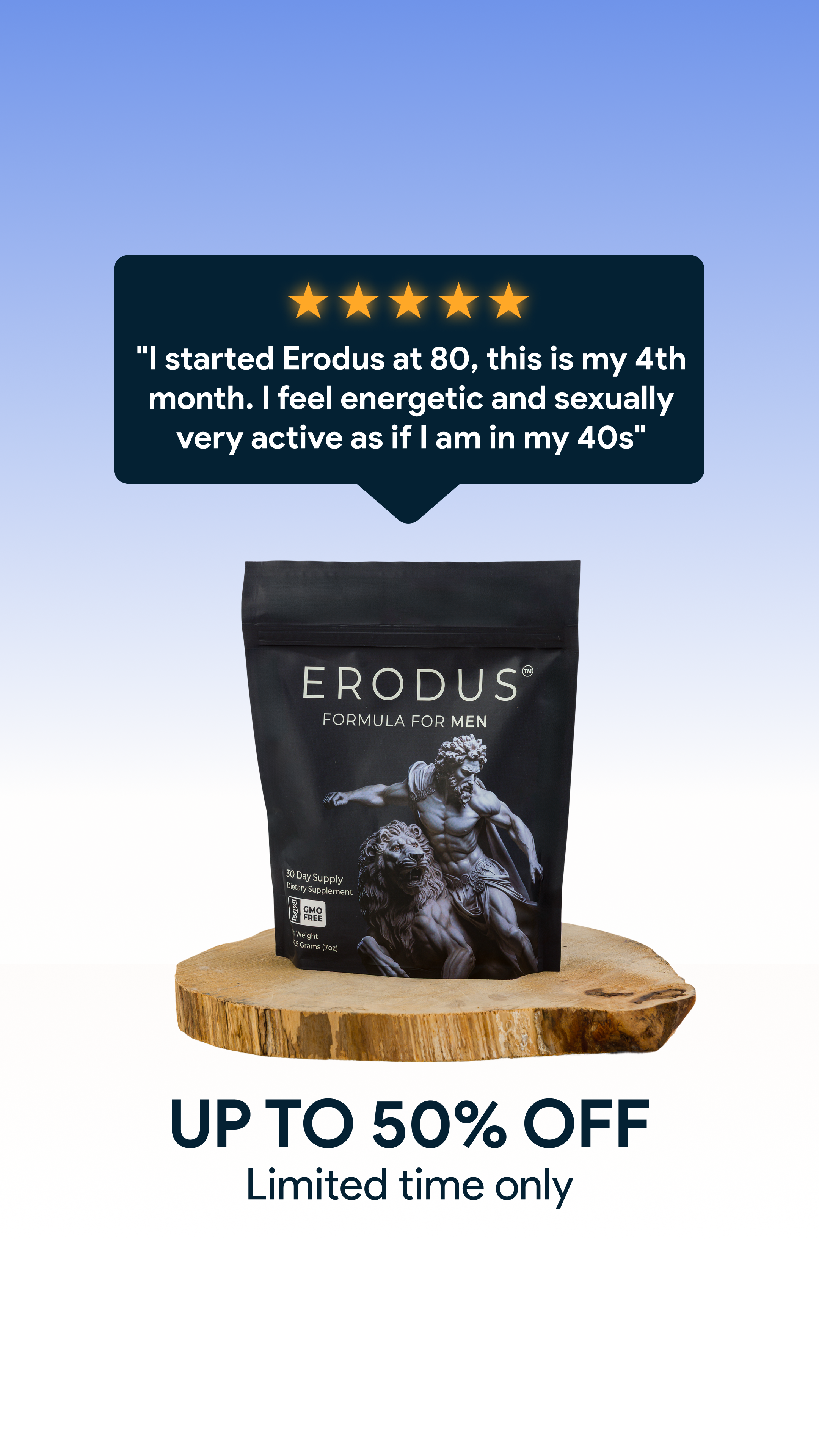 Erodus Formula For Men Facebook ad