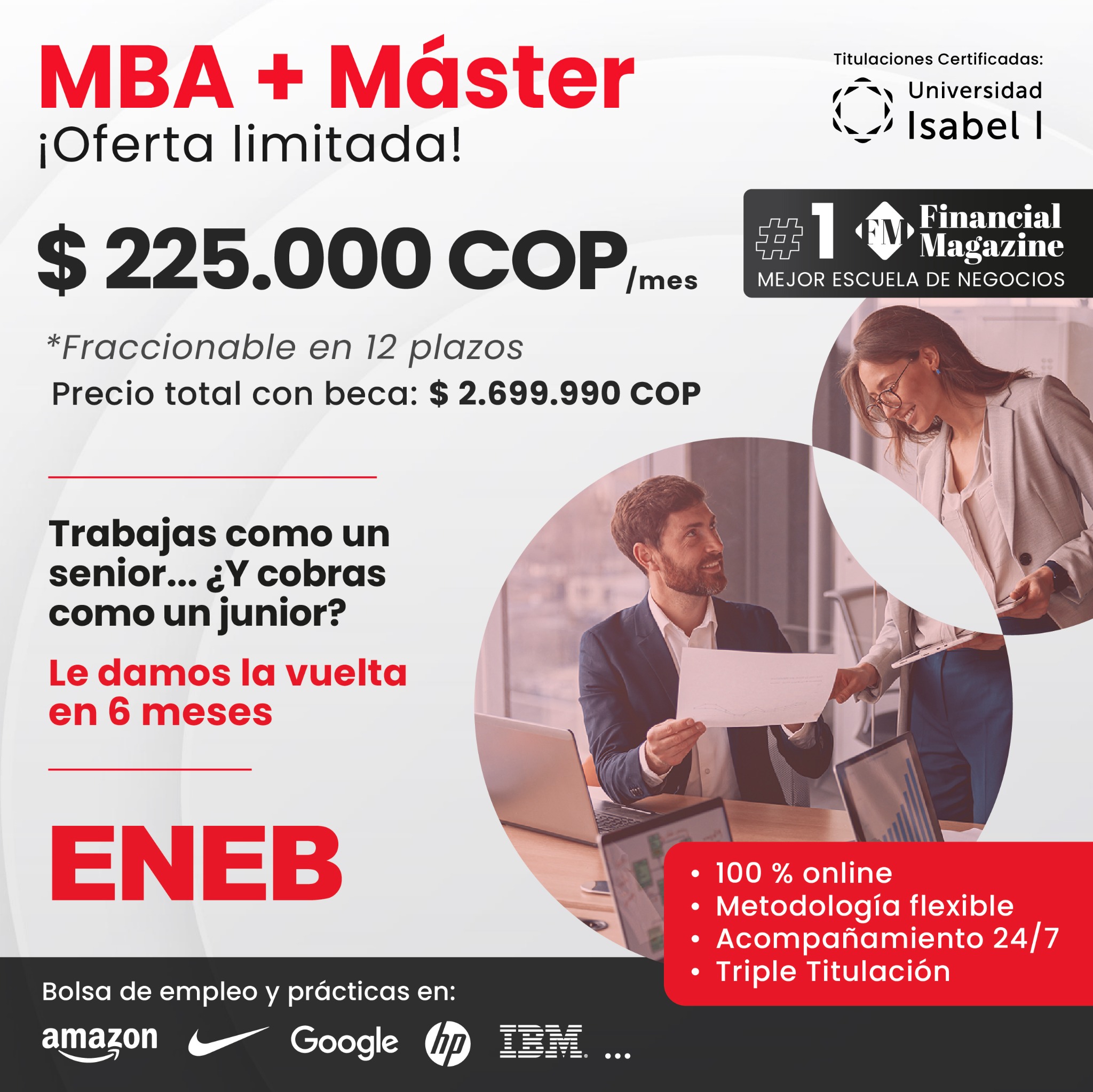 ENEB - Escuela de Negocios Facebook ad from May 29, 2026
