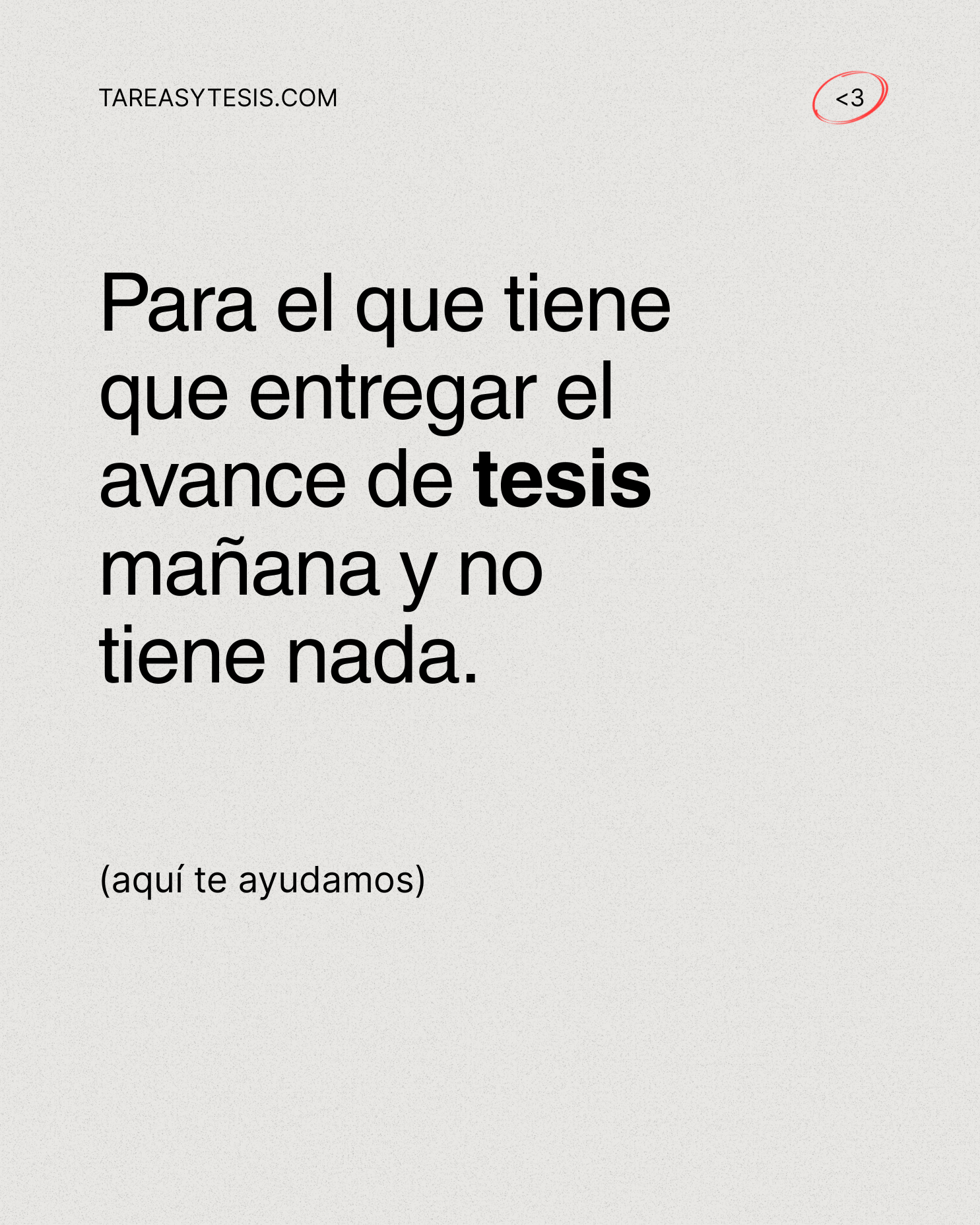 Tareas y Tesis Facebook ad: ¡TERMINA LA TESIS!