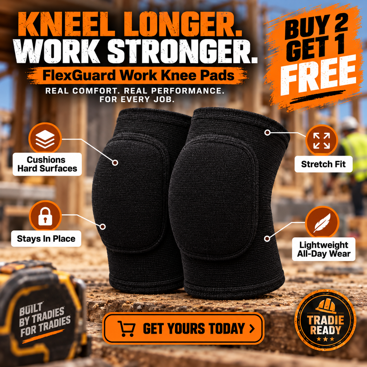 SiteGear Supply Store Facebook ad: Stock Up and Save, Buy 2, Get 1 Free.