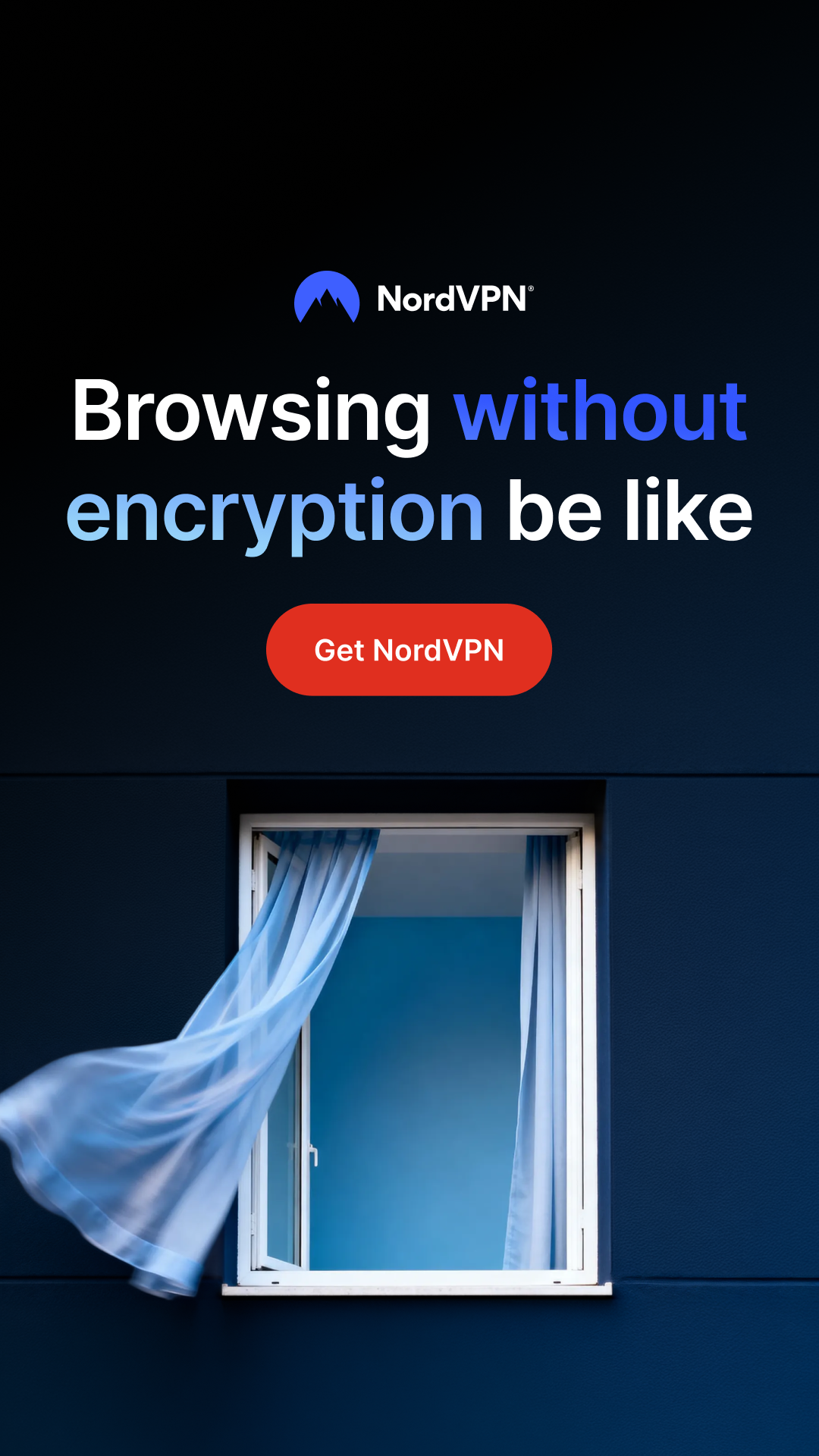 NordVPN Facebook ad from Feb 25, 2026