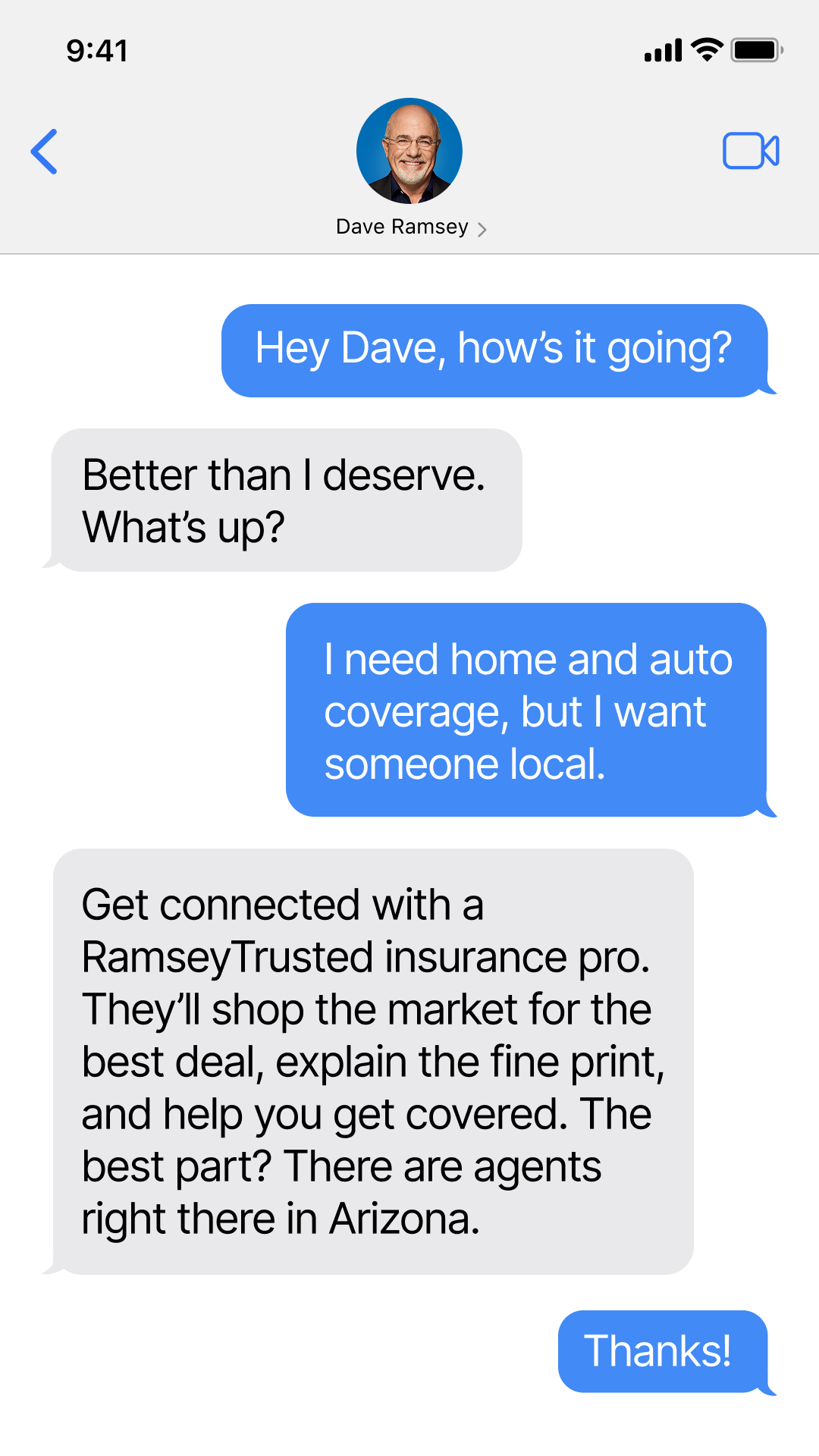 Dave Ramsey Facebook ad