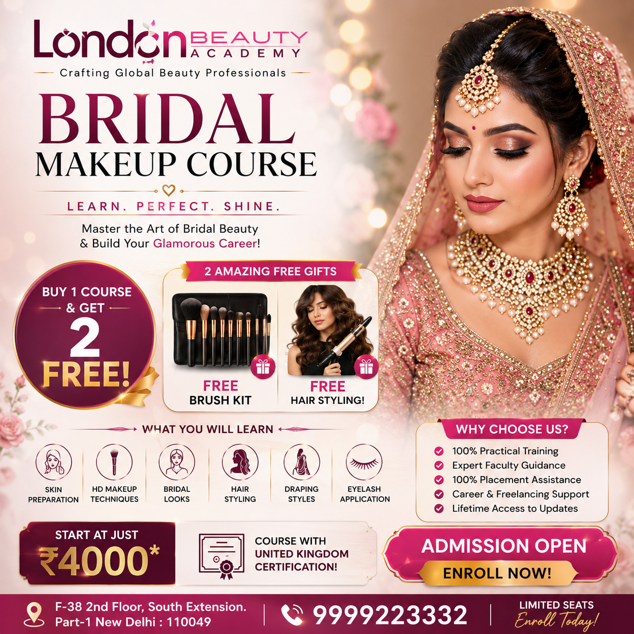 London Beauty Academy Facebook ad