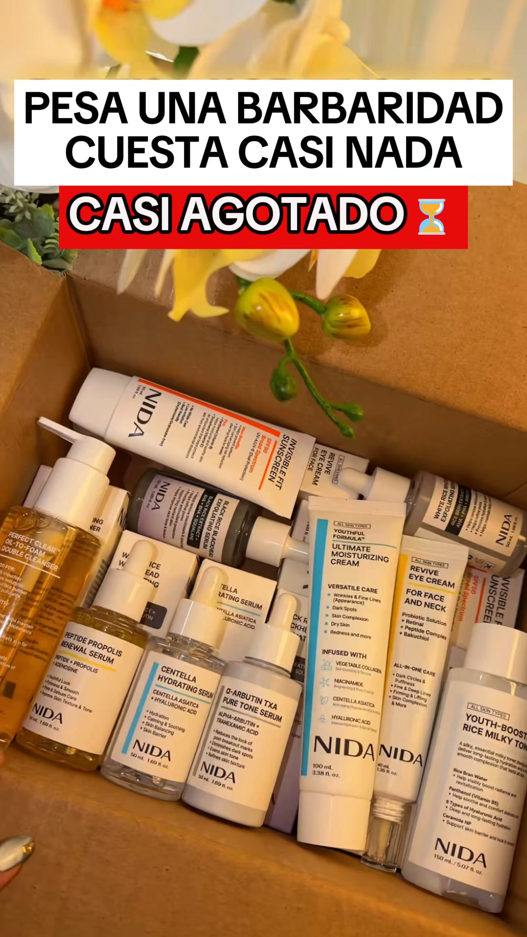 NIDA Skincare Facebook ad from Aug 16, 2026
