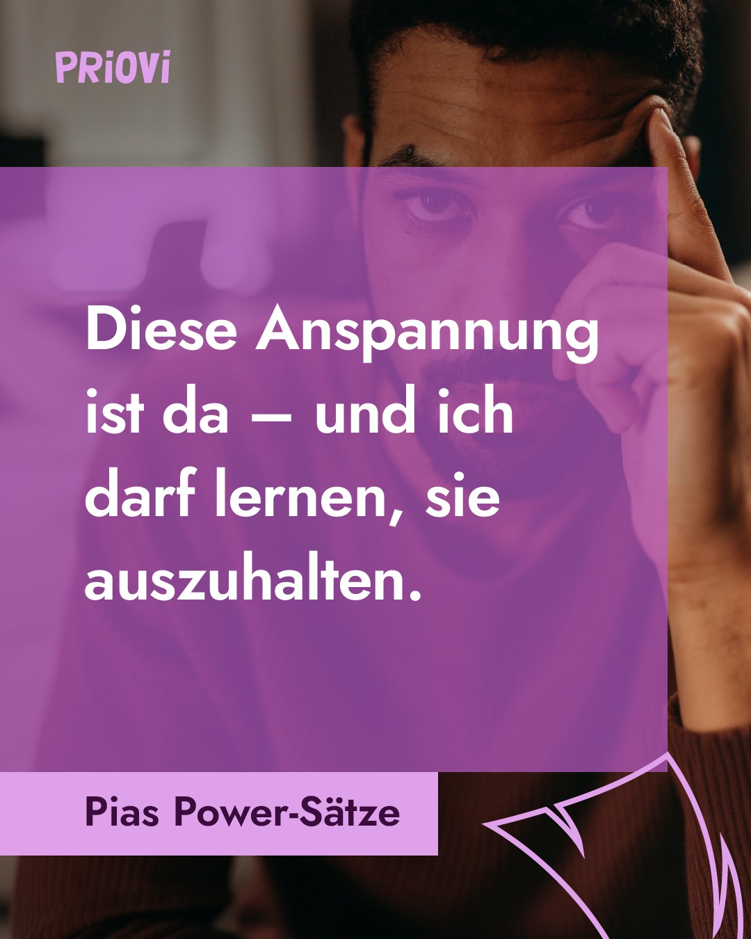 priovi Facebook ad: Deine heutige Affirmation