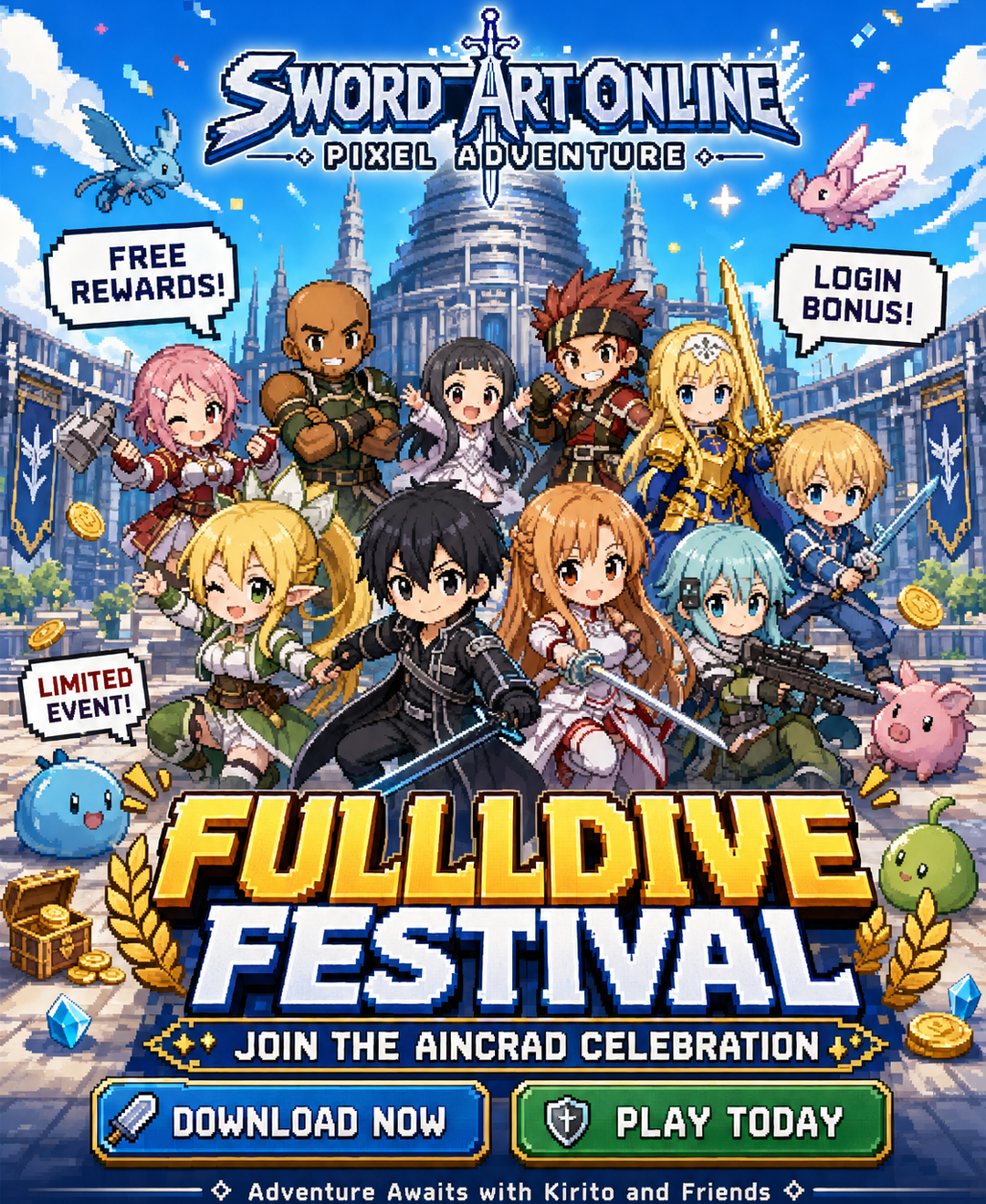 Black Swordsman Dual Blades Facebook ad: Link Start! No logout.