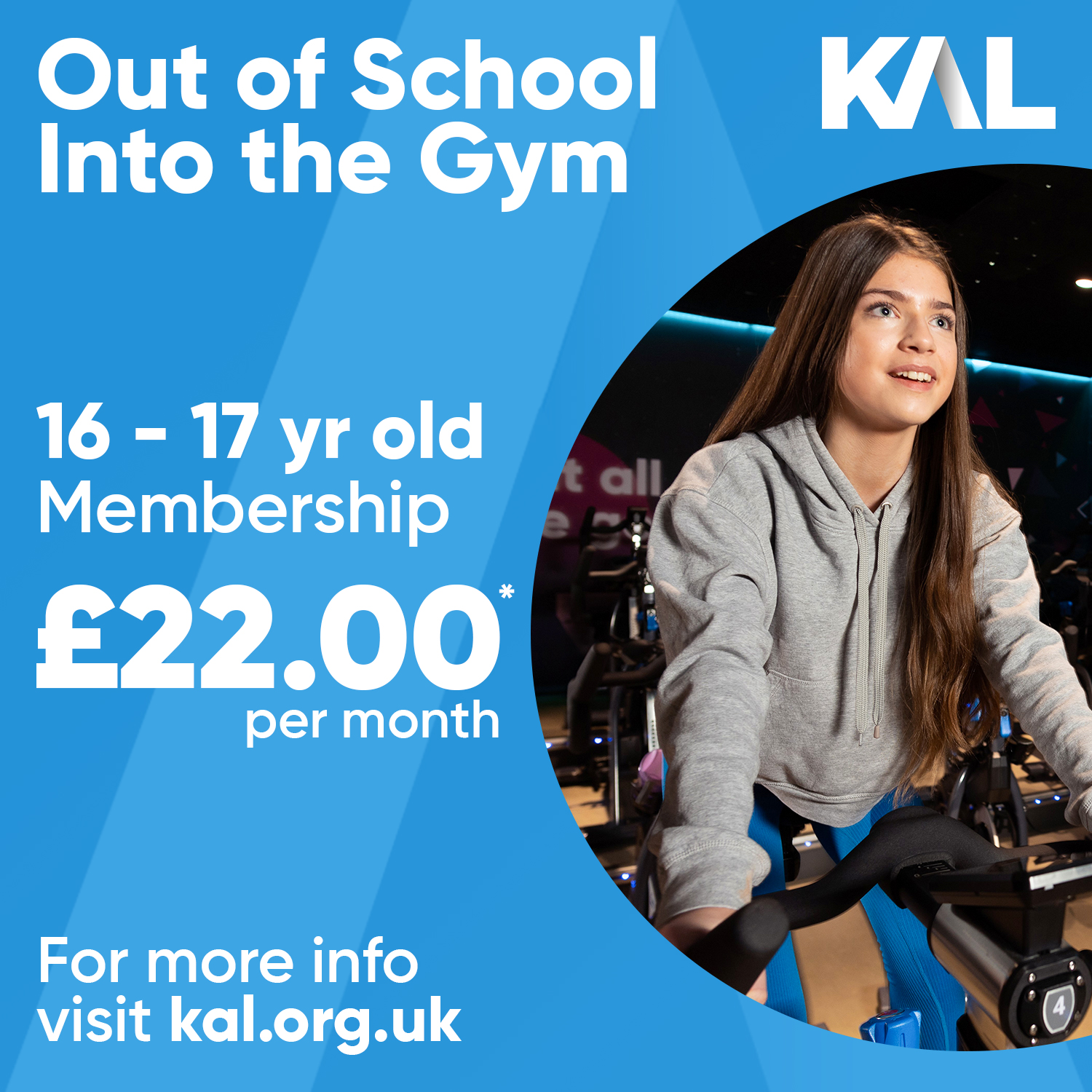 KAL Fitness Facebook ad: Unlimited Gym & Swim for 16-17s