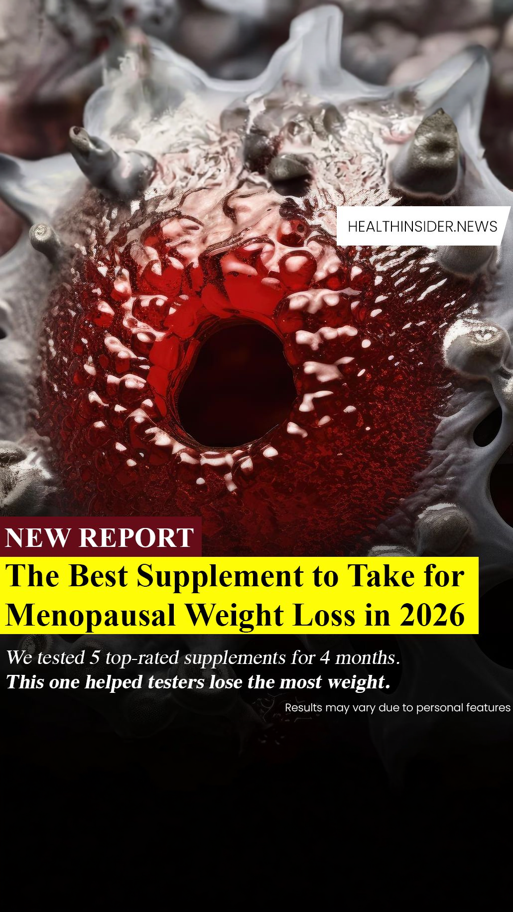 Health Insider Facebook ad: We Tested 5 Menopause Supplements With 60 Women