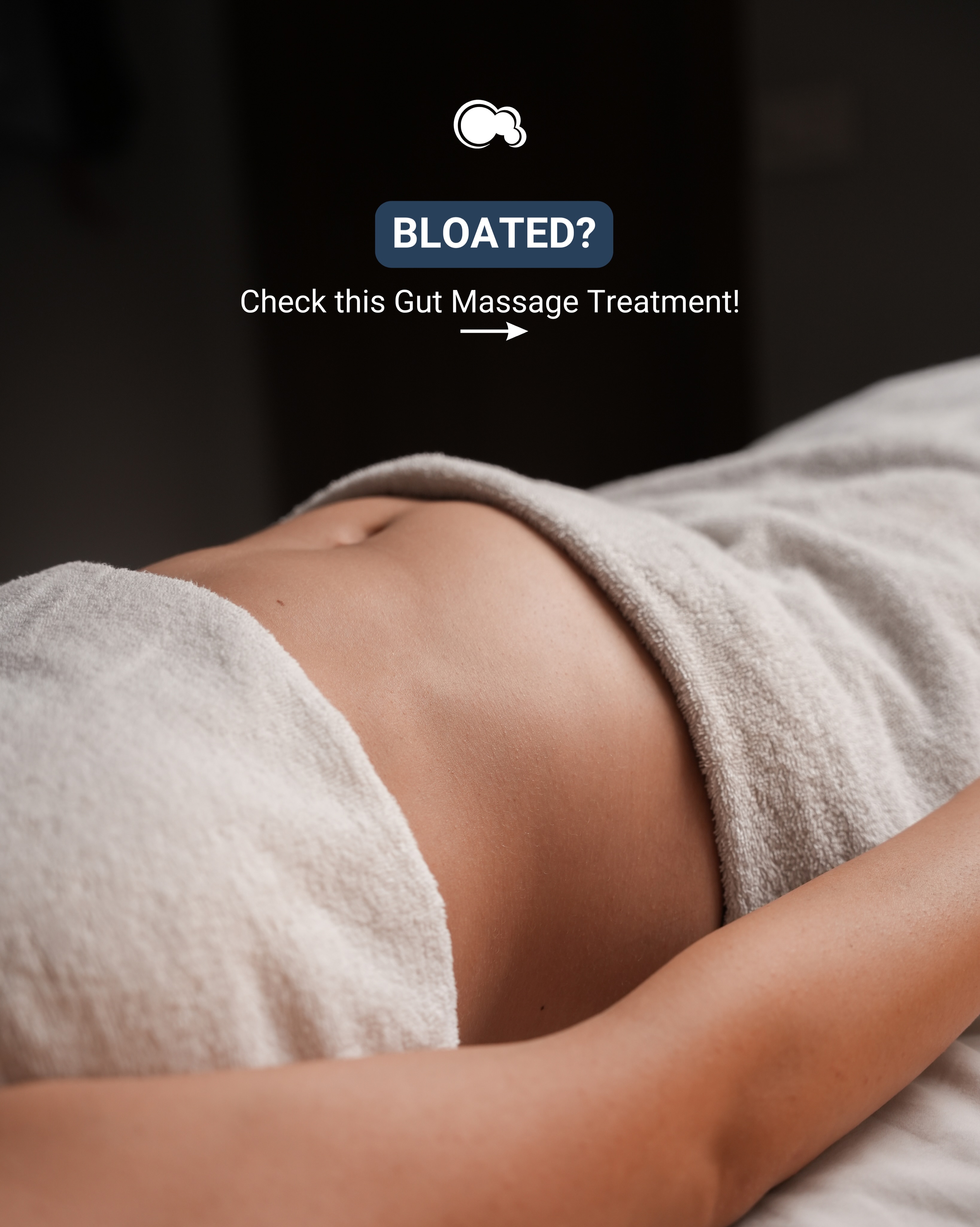 Cloud Eleven Urban Spa Facebook ad: Our Gut Massage Treatment will