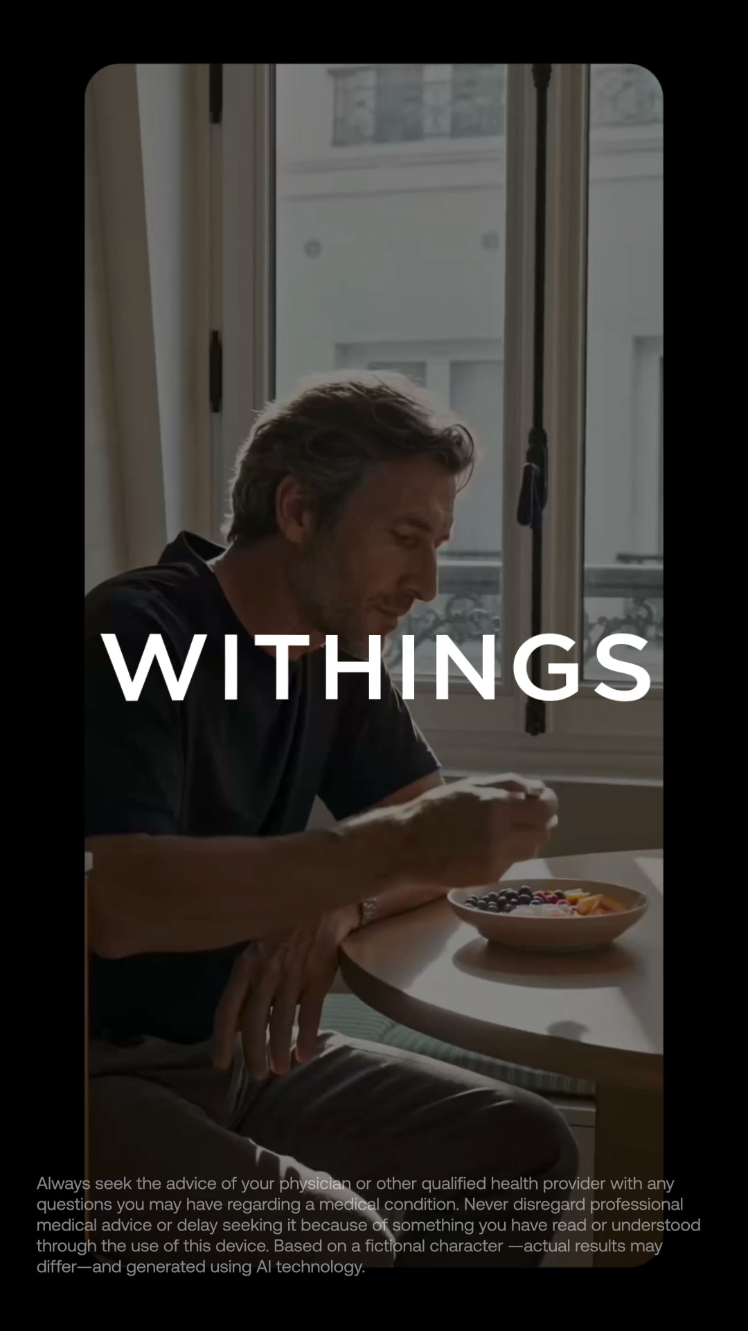 Withings Facebook ad: Back from vacation and fully charged?