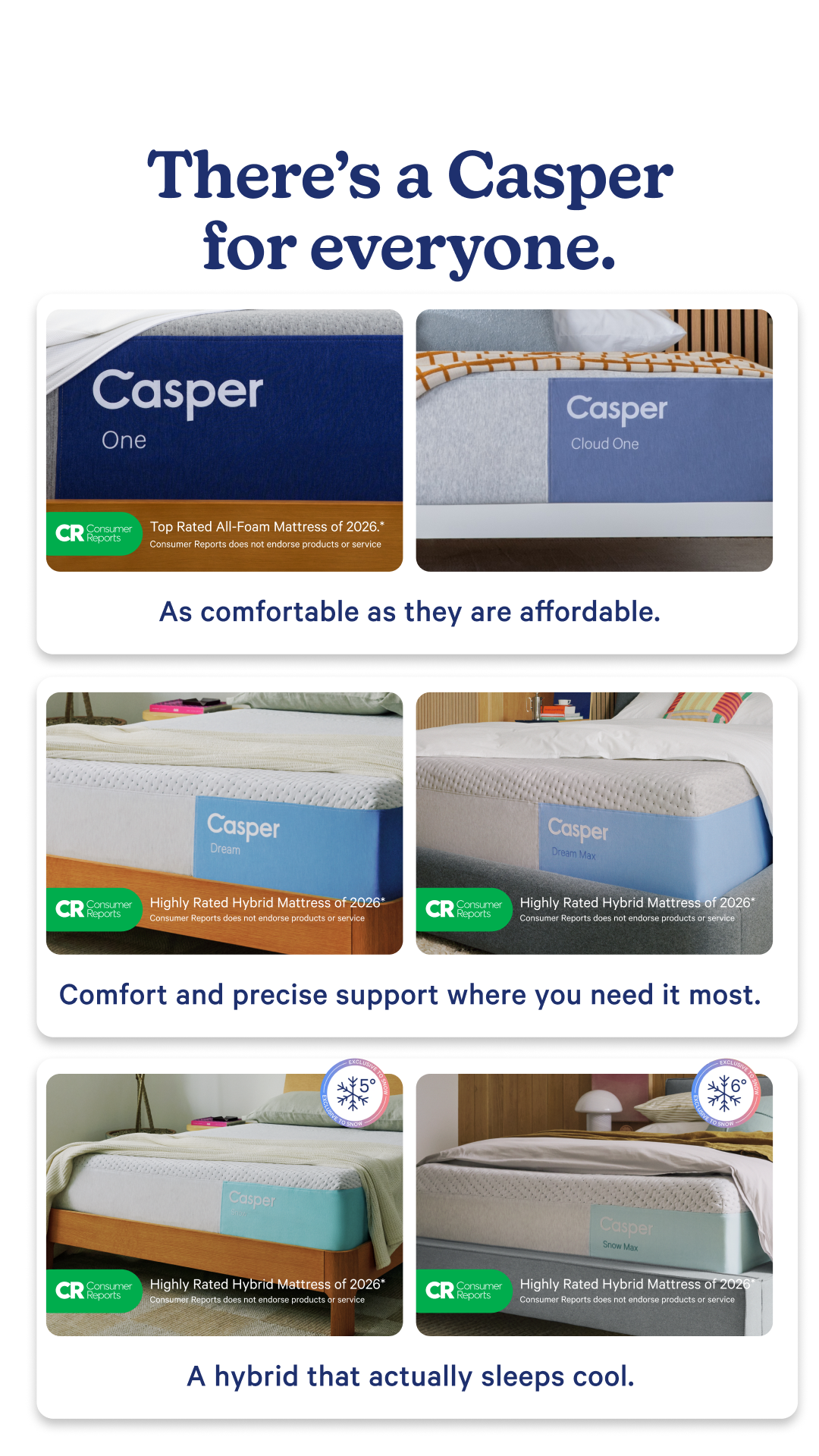 Casper Facebook ad
