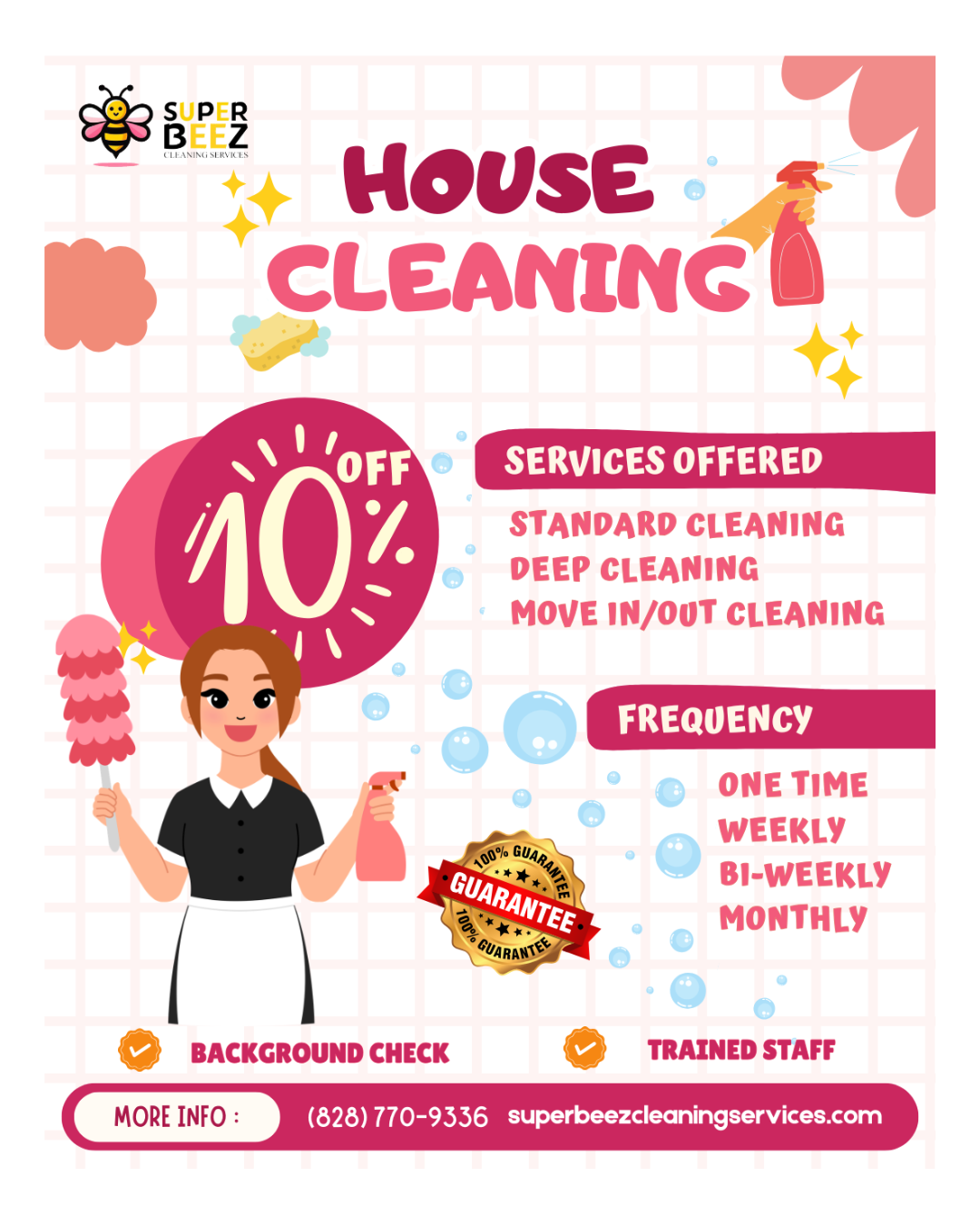 Super Beez Cleaning Services Facebook ad