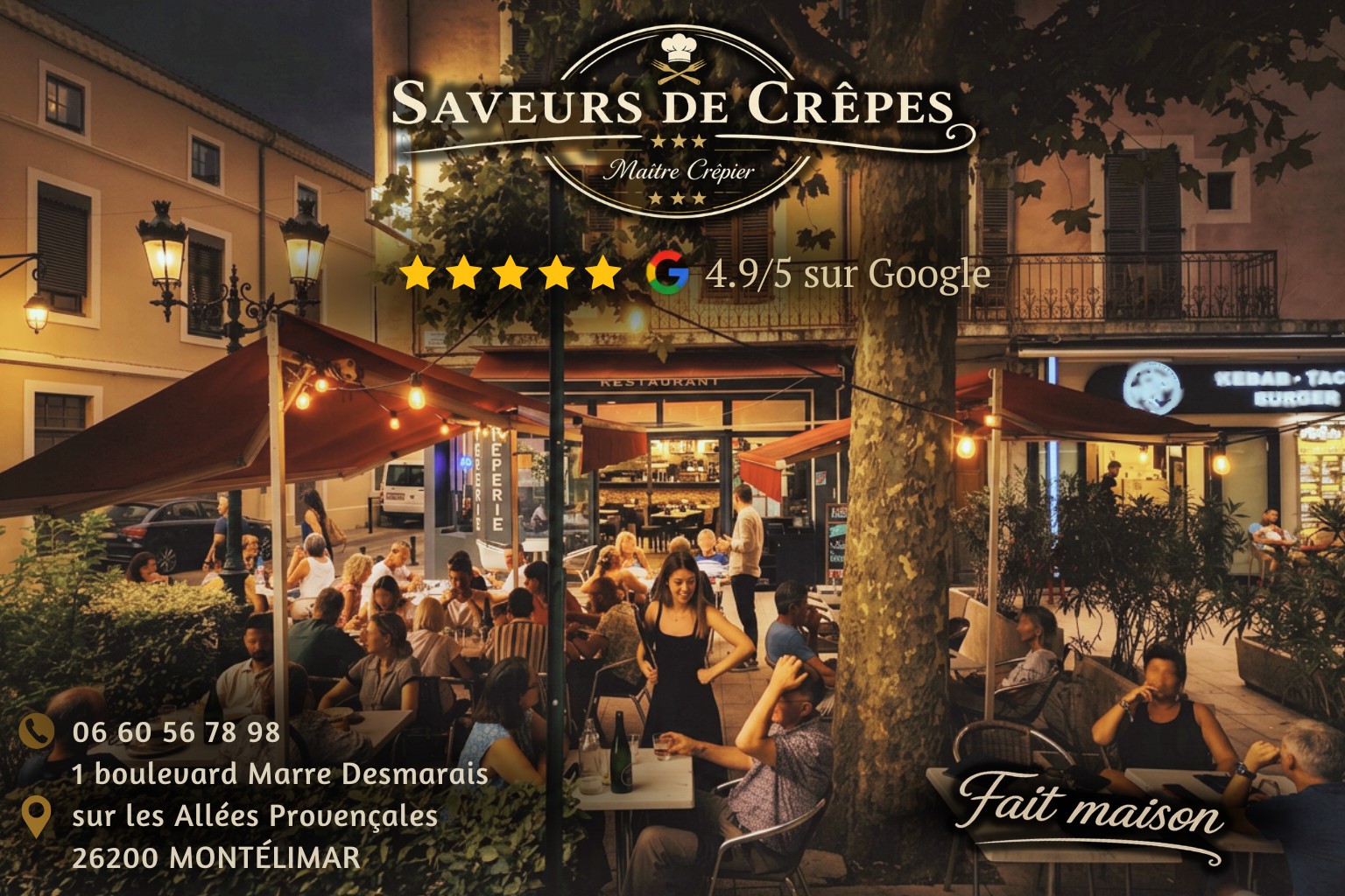 Saveurs de Crêpes Facebook ad: Bienvenue chez Saveurs de Crêpes!