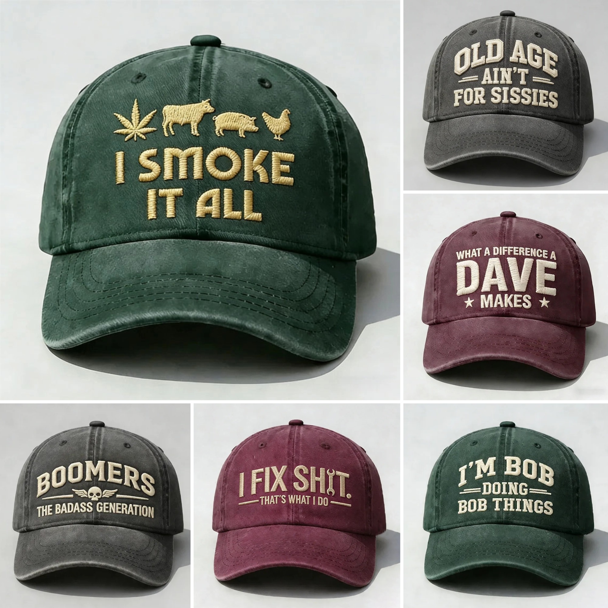 Ownluggage Facebook ad: BASEBALL CAPS