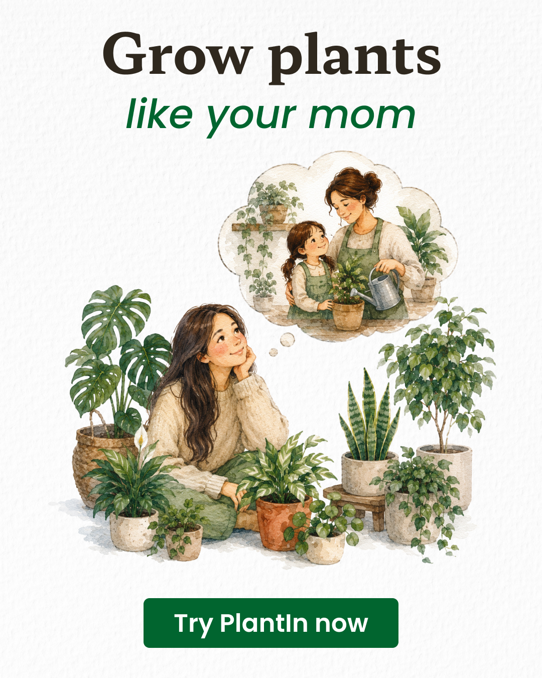 PlantIn AI: Never Kill Your Plants Facebook ad from May 25, 2026