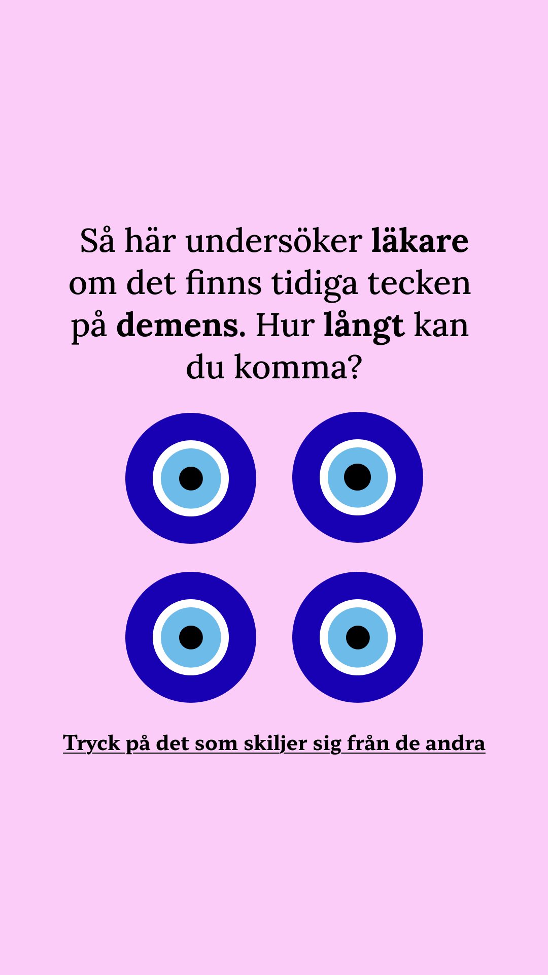 International Brain Test Facebook ad