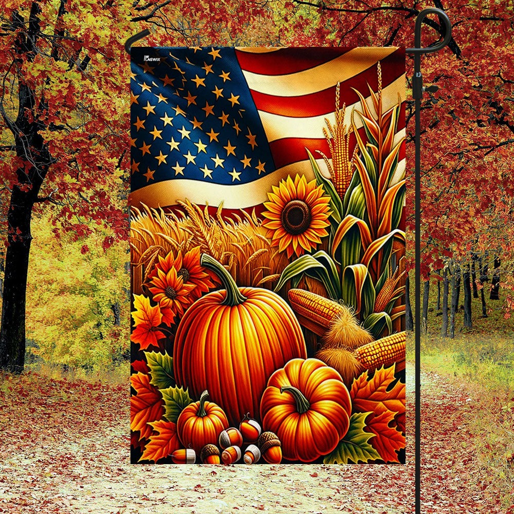 Flagwix.com Facebook ad: Celebrate freedom and the fall harvest, all on…