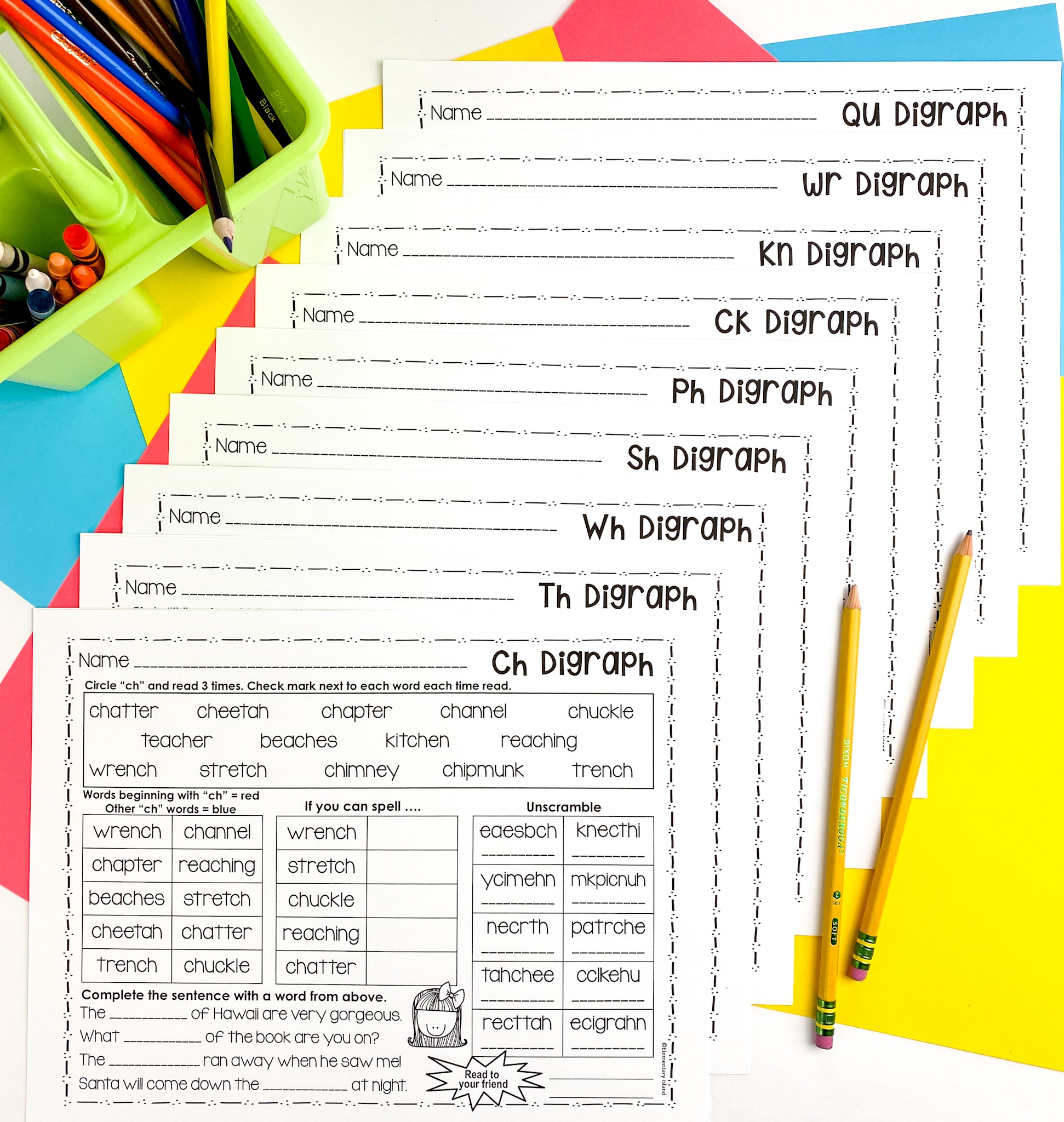 Elementary Island Facebook ad: Challenge Phonics - Fun & Engaging for Little Learners!
