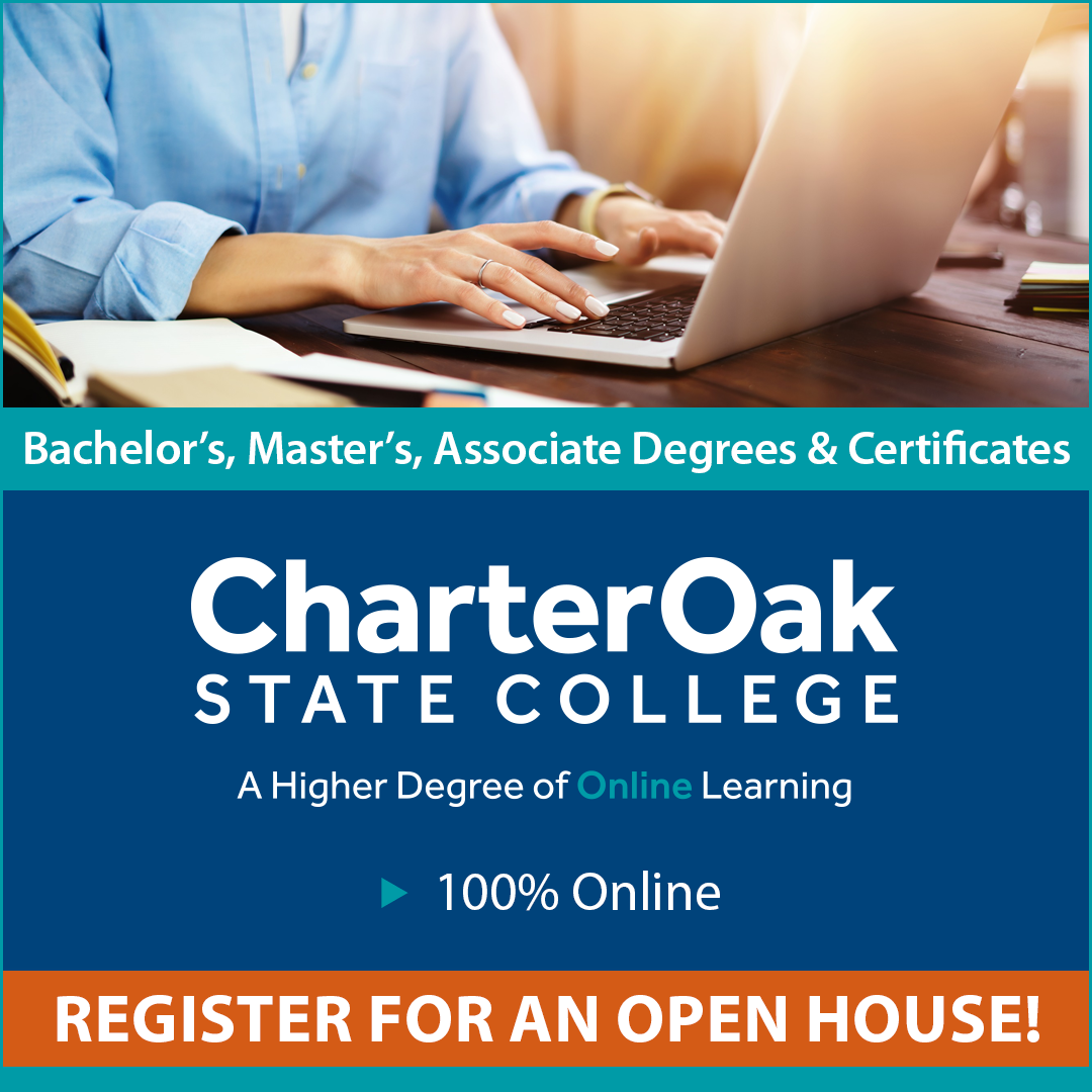 Charter Oak State College Facebook ad: Built for Working Adults