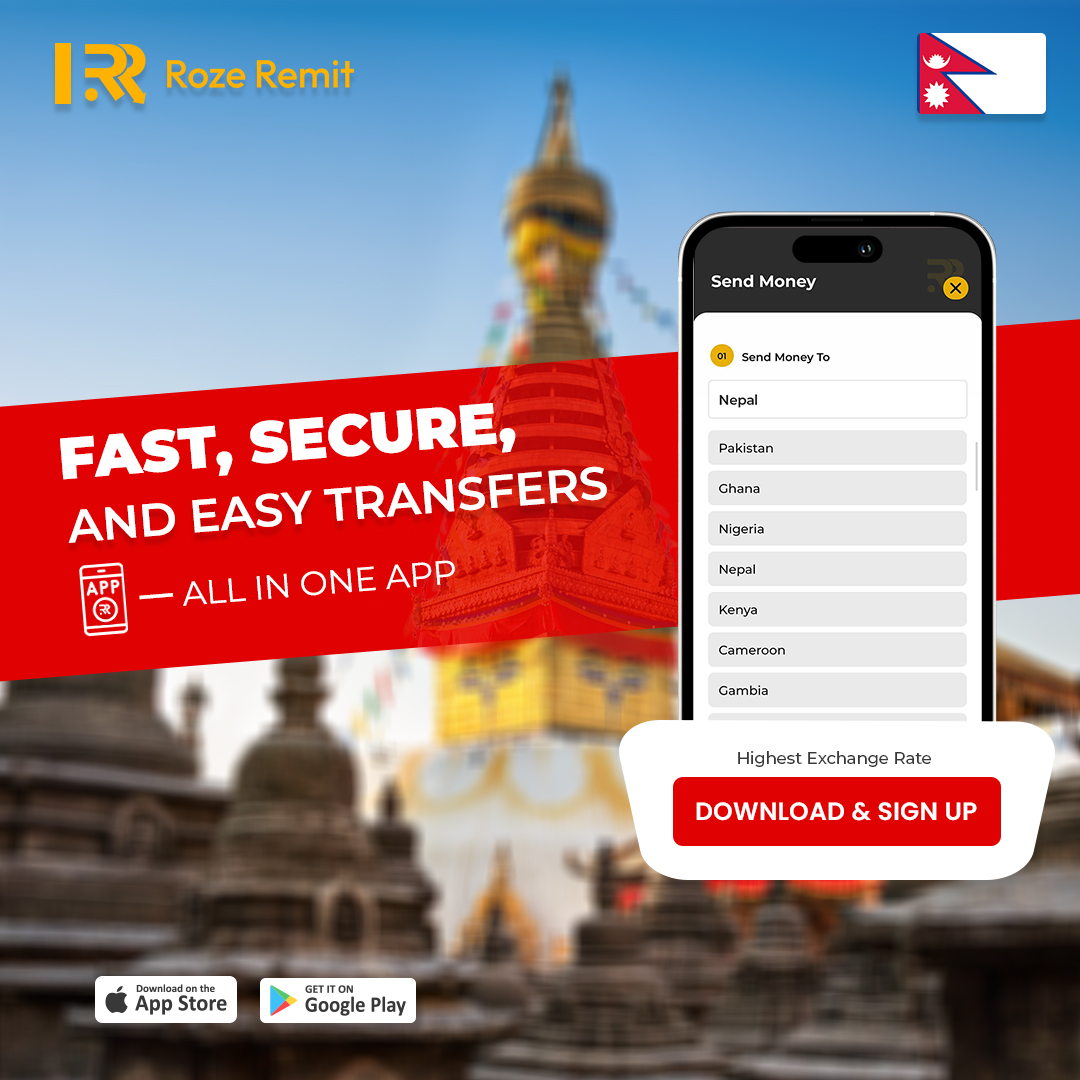 Roze Remit Facebook ad: Fee Free Transfers