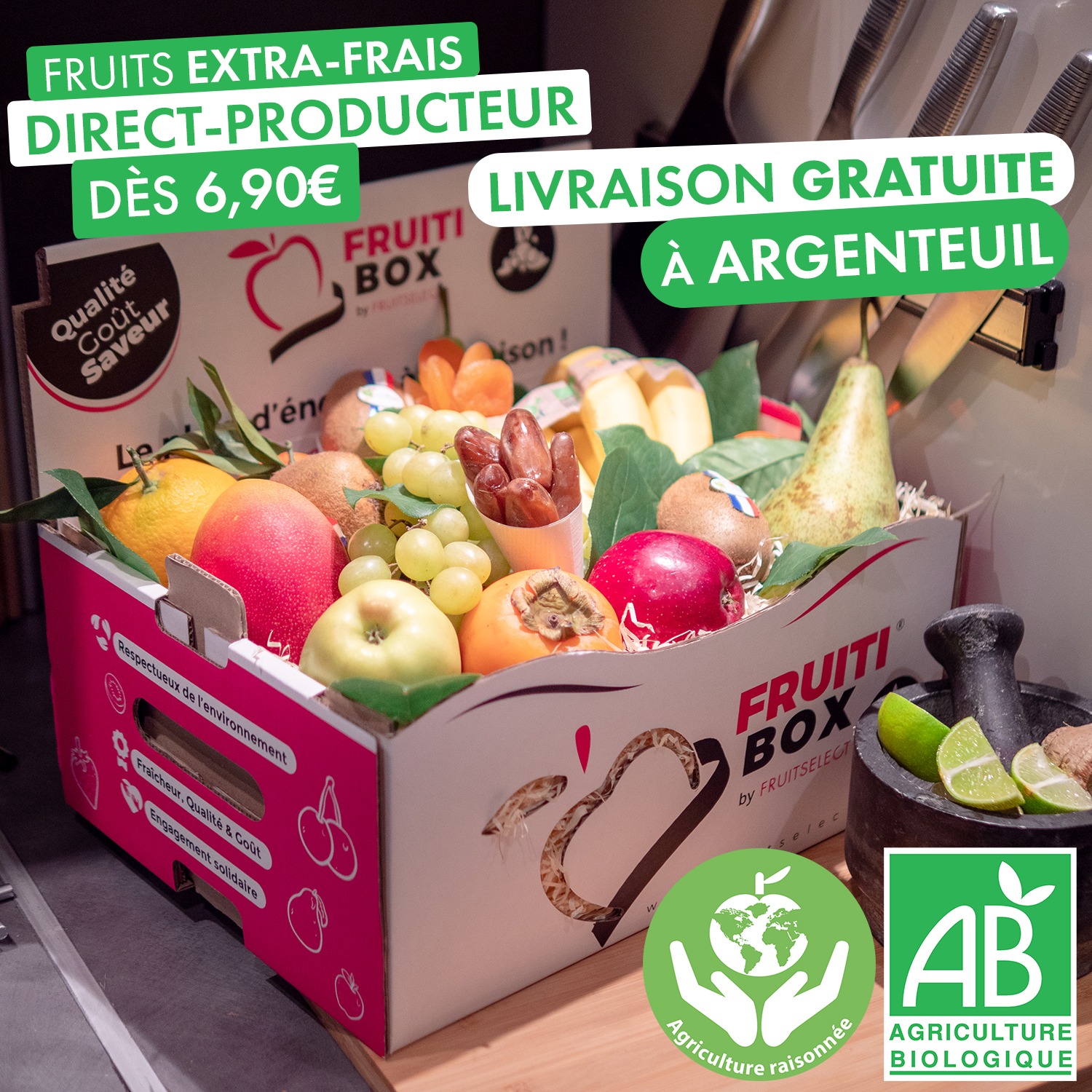 Fruitselect.com : livraison de corbeilles de fruits Facebook ad