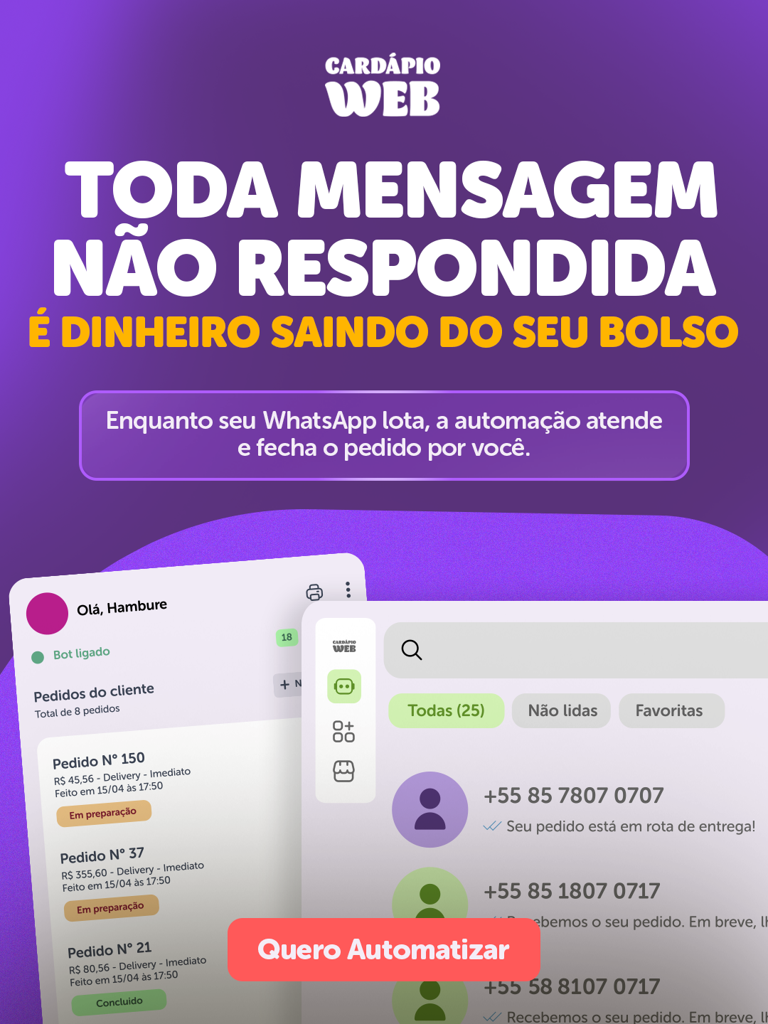 Cardápio Web Facebook ad