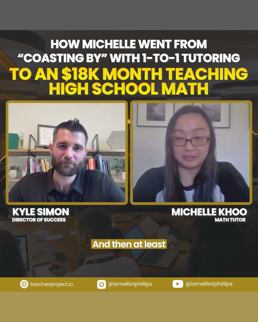 The Teacher Project Facebook ad: $18k Month Teaching High School Math
