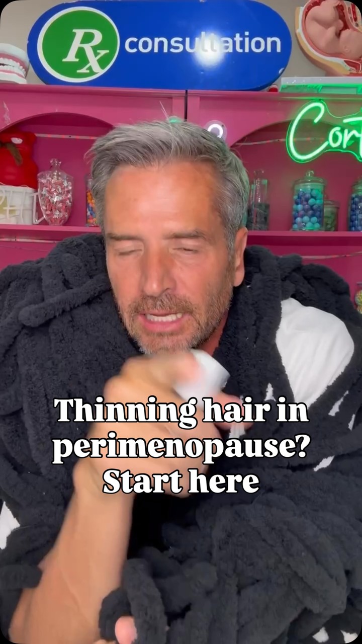 BondiBoost Facebook ad: Thinning hair in perimenopause is not something you…