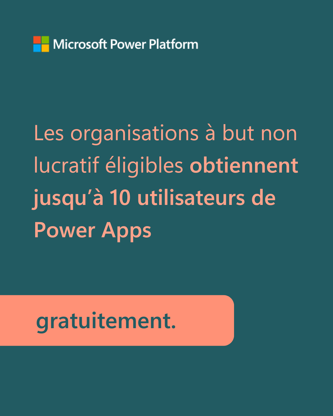 Microsoft for Nonprofits Facebook ad from Apr 15, 2026