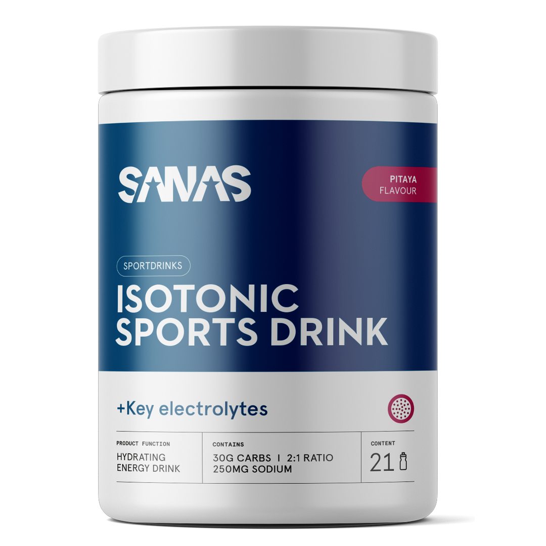 Sanas Sports Nutrition Facebook ad: Je lichaam heeft tijdens elke training brandstof nodig.