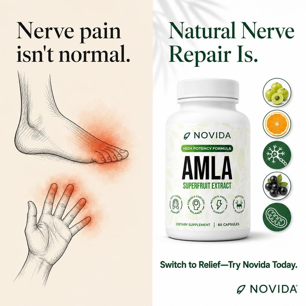 Novida Naturals Facebook ad: Your nerves CAN repair.