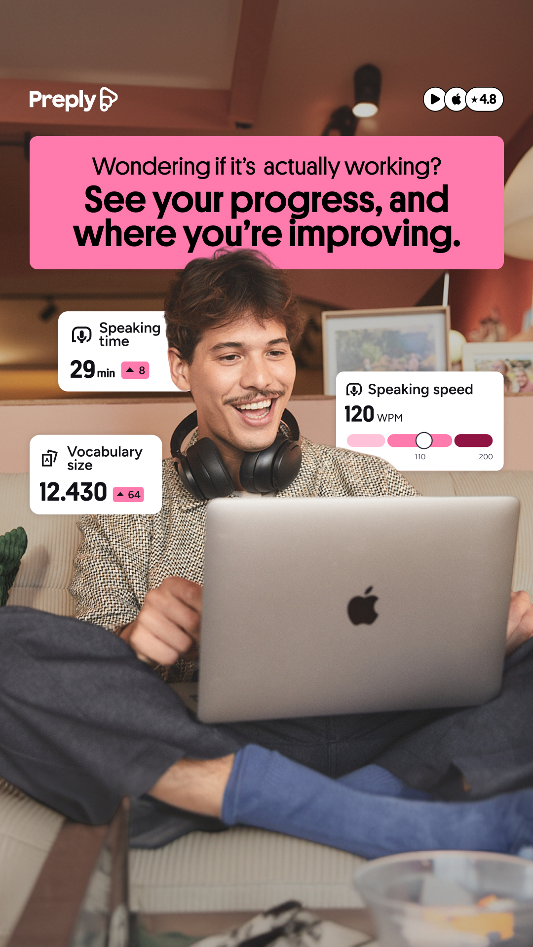 Preply Facebook ad