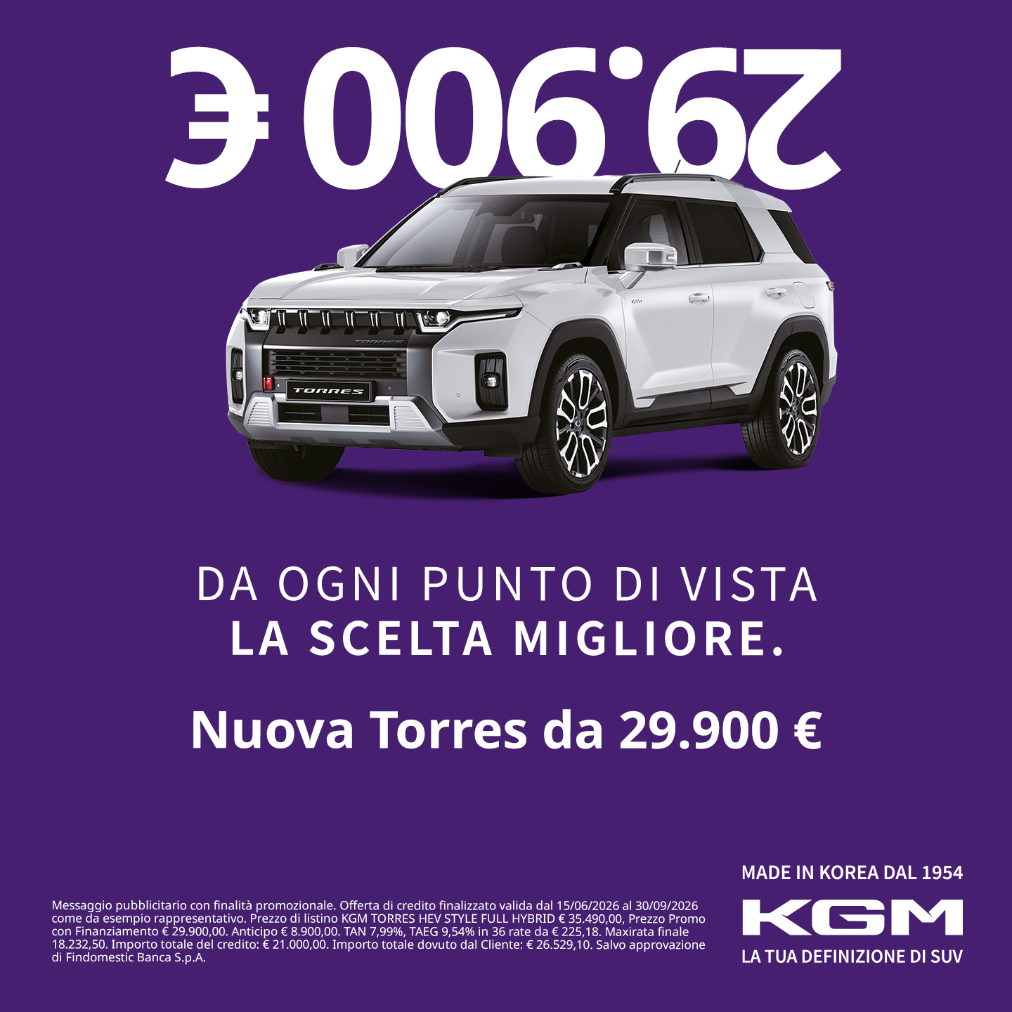 KGM Italia Facebook ad: Vivi la città in elettrico.