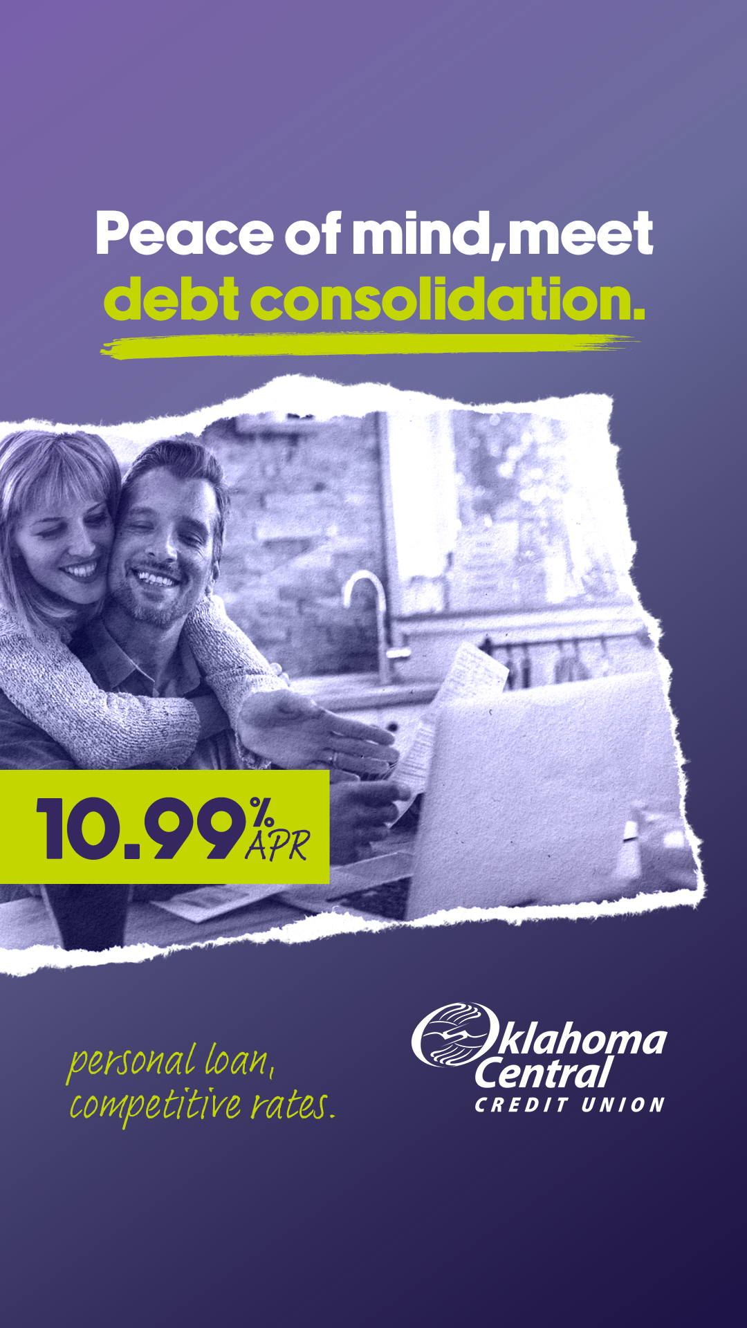 Oklahoma Central Credit Union Facebook ad from Feb 24, 2026