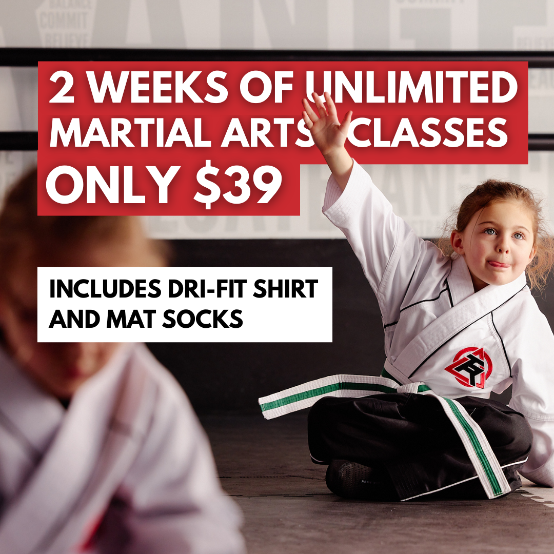 Bowen's Tiger Rock Martial Arts Facebook ad: Try a Class. Build Confidence.