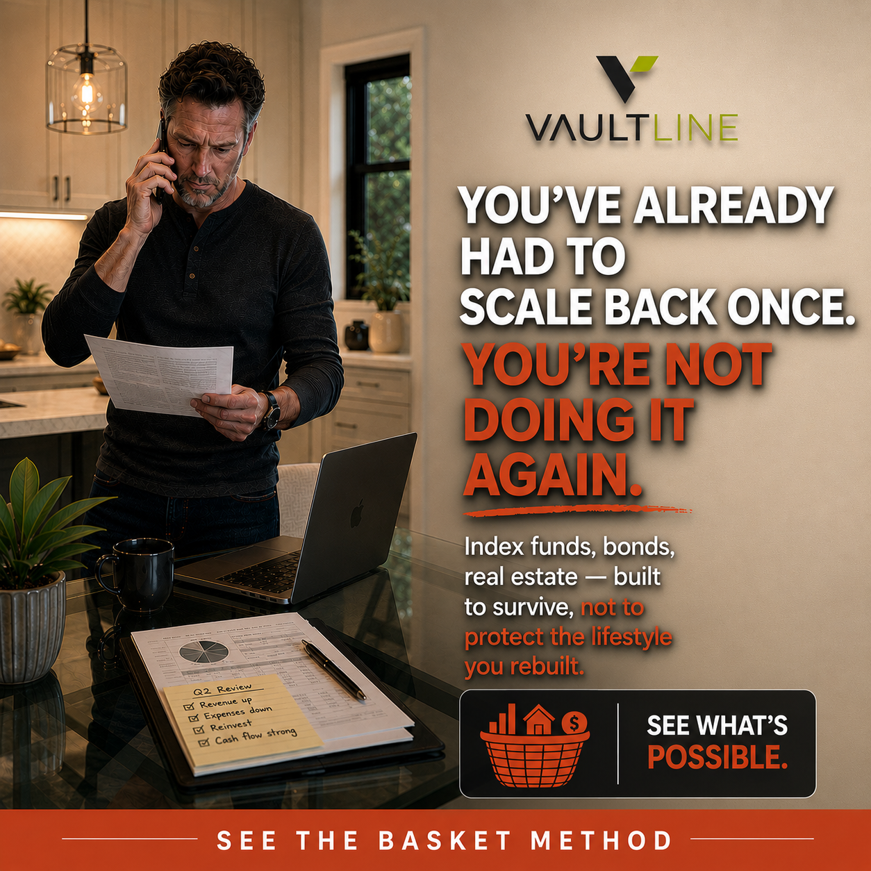 Vaultline Ai Facebook ad: The Basket Method Protects It