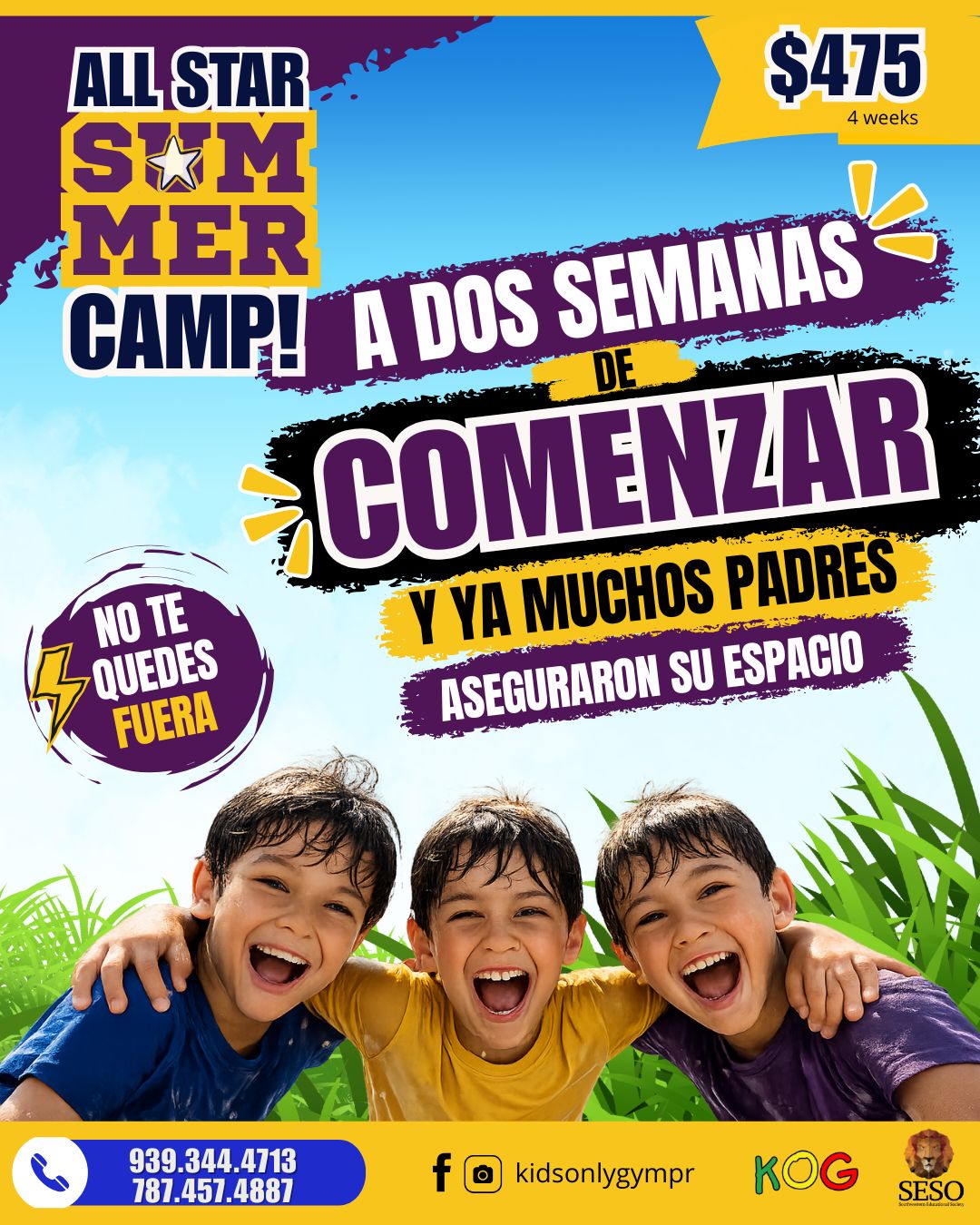 Kids Only Gym, Inc Facebook ad: ¿Todavía tienen matrícula?