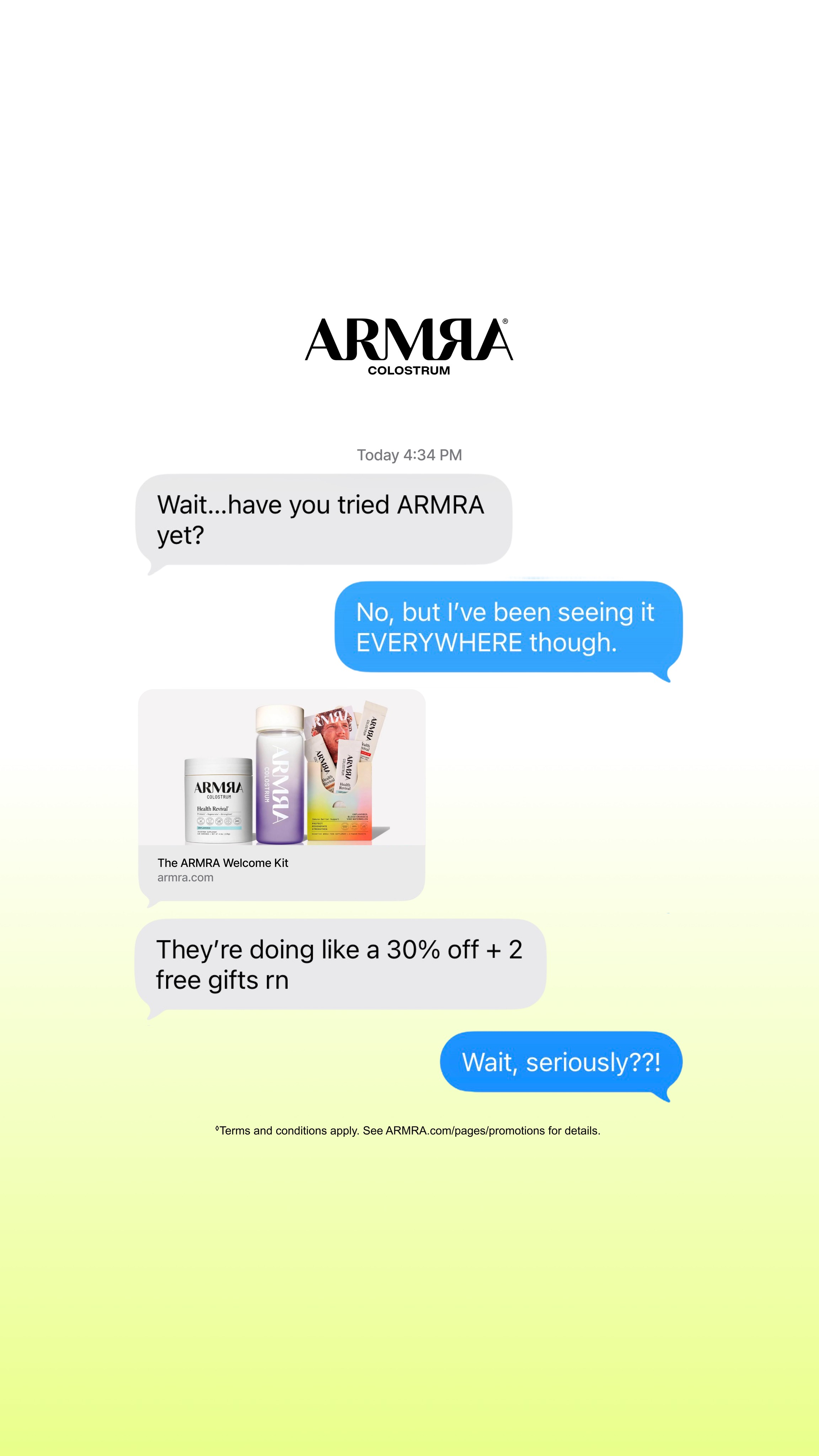 ARMRA Facebook ad