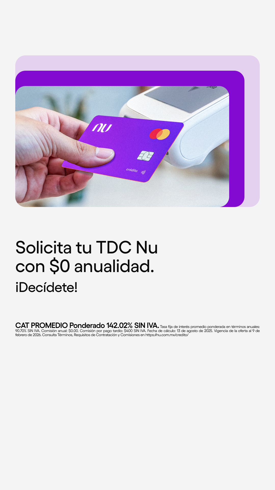 Nu México Facebook ad