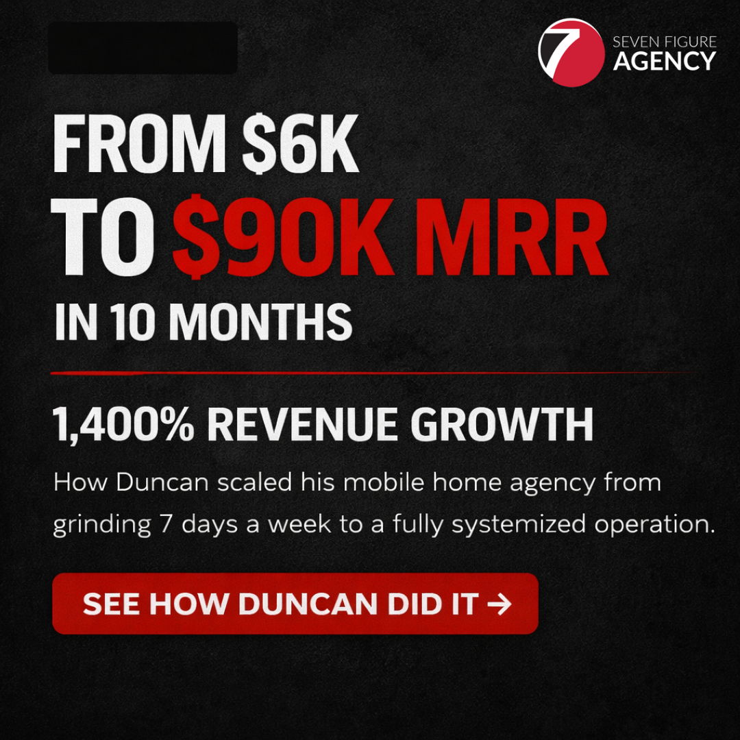 Seven Figure Agency Facebook ad