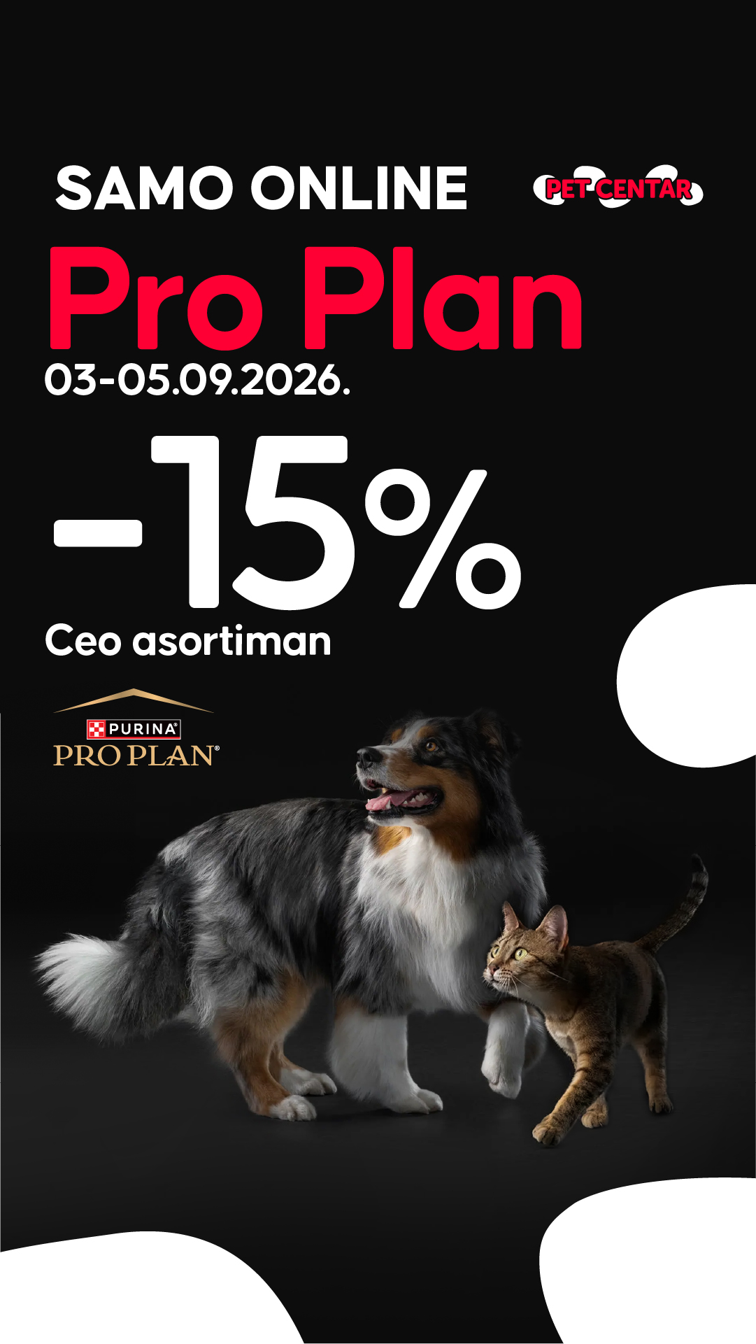 PET CENTAR Srbija Facebook ad: -15% Purina Pro Plan